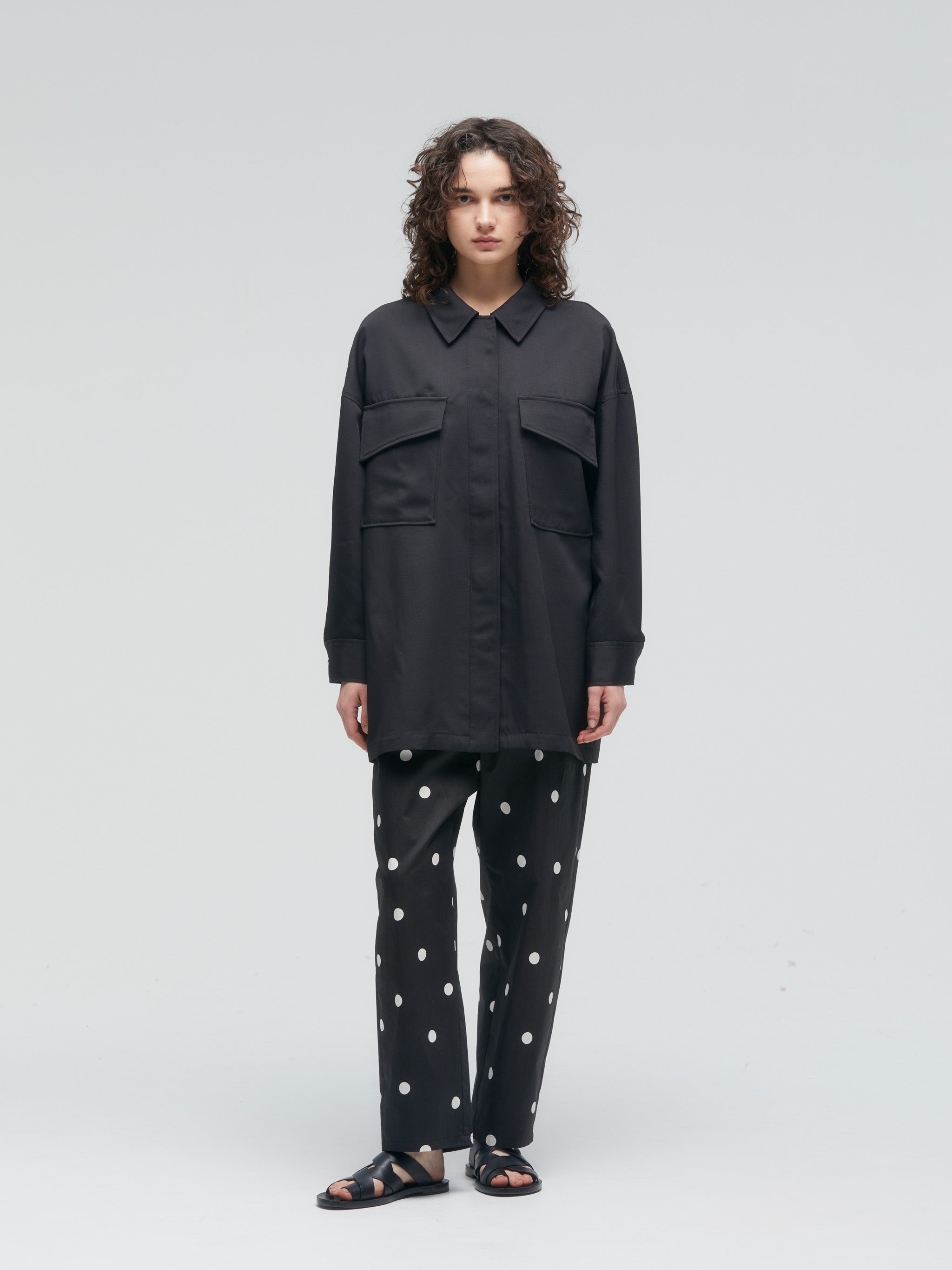 ミズイロインド　ボンディングジャケット　ブラック Outer｜mizuiro ind online boutique - ミズイロインド 公式