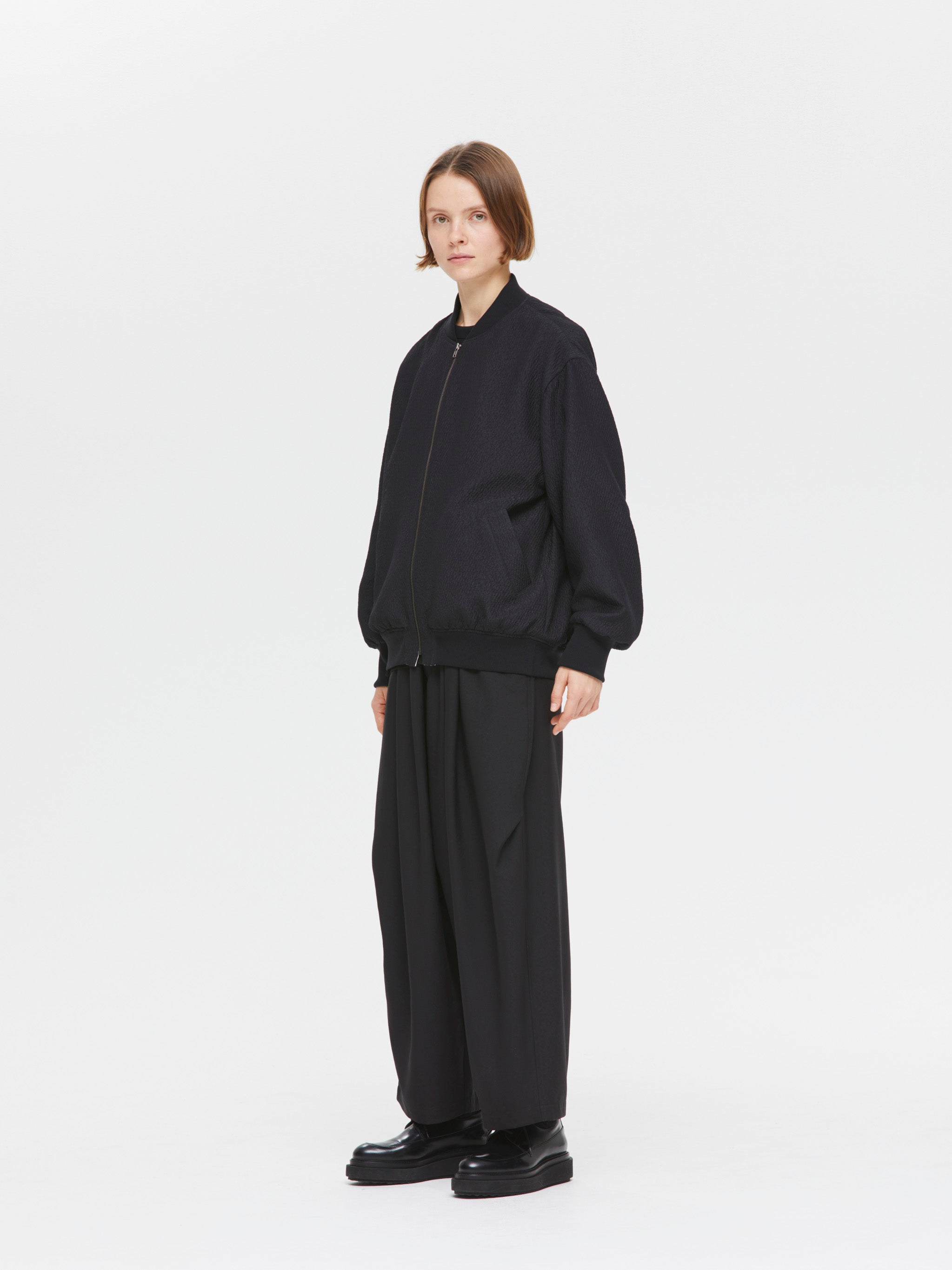 jacquard zip blouson | 1-270028 – mizuiro ind