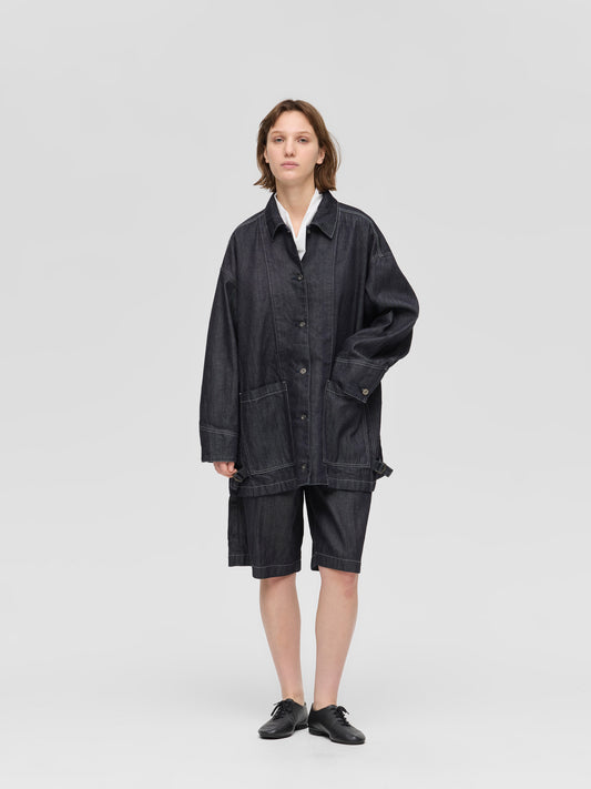 wide denim coverall | 1-270039OW