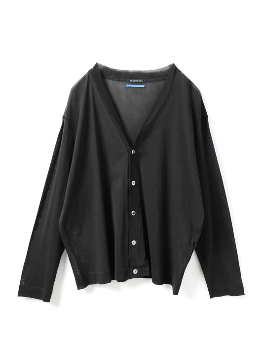 mesh V neck cardigan | 1-510012-m