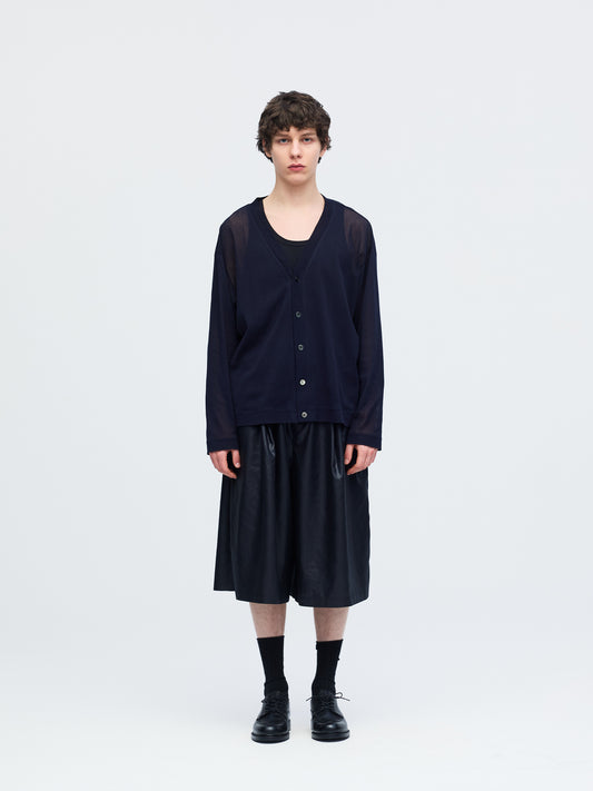 mesh V neck cardigan | 1-510012-m