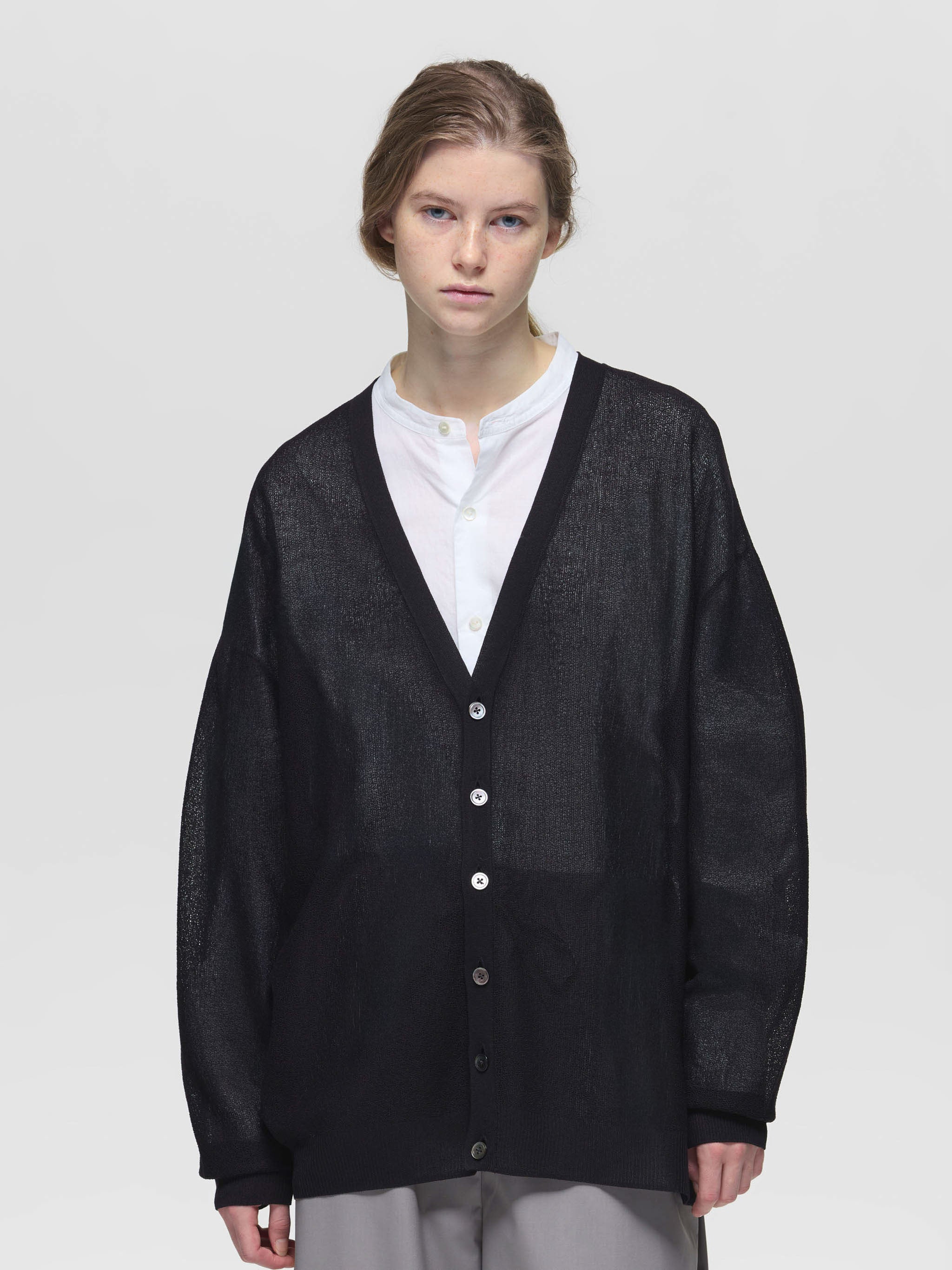 V neck cardigan | 1-520002-w – mizuiro ind