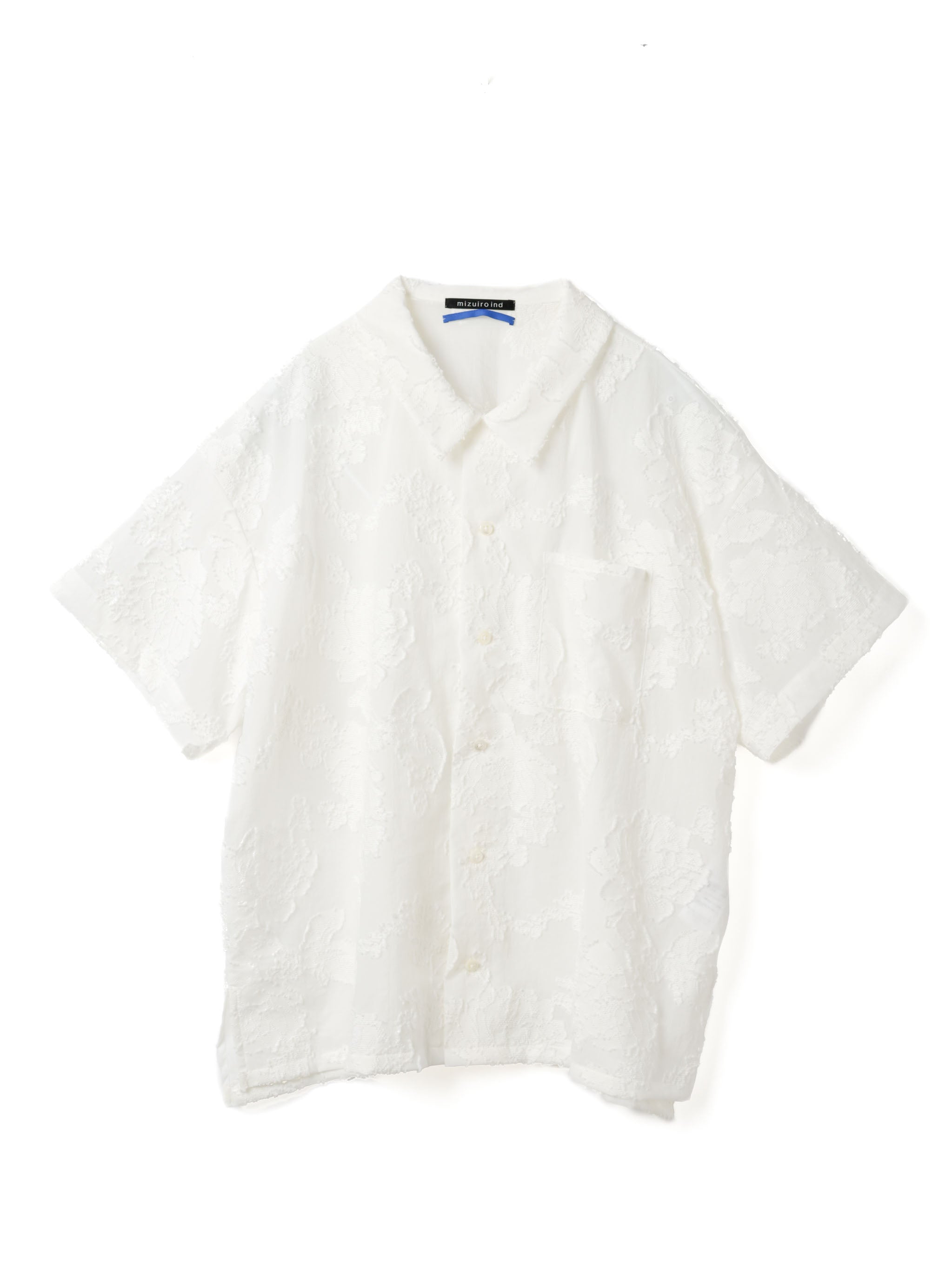 jacquard open collar shirt | 1-530021-m – mizuiro ind