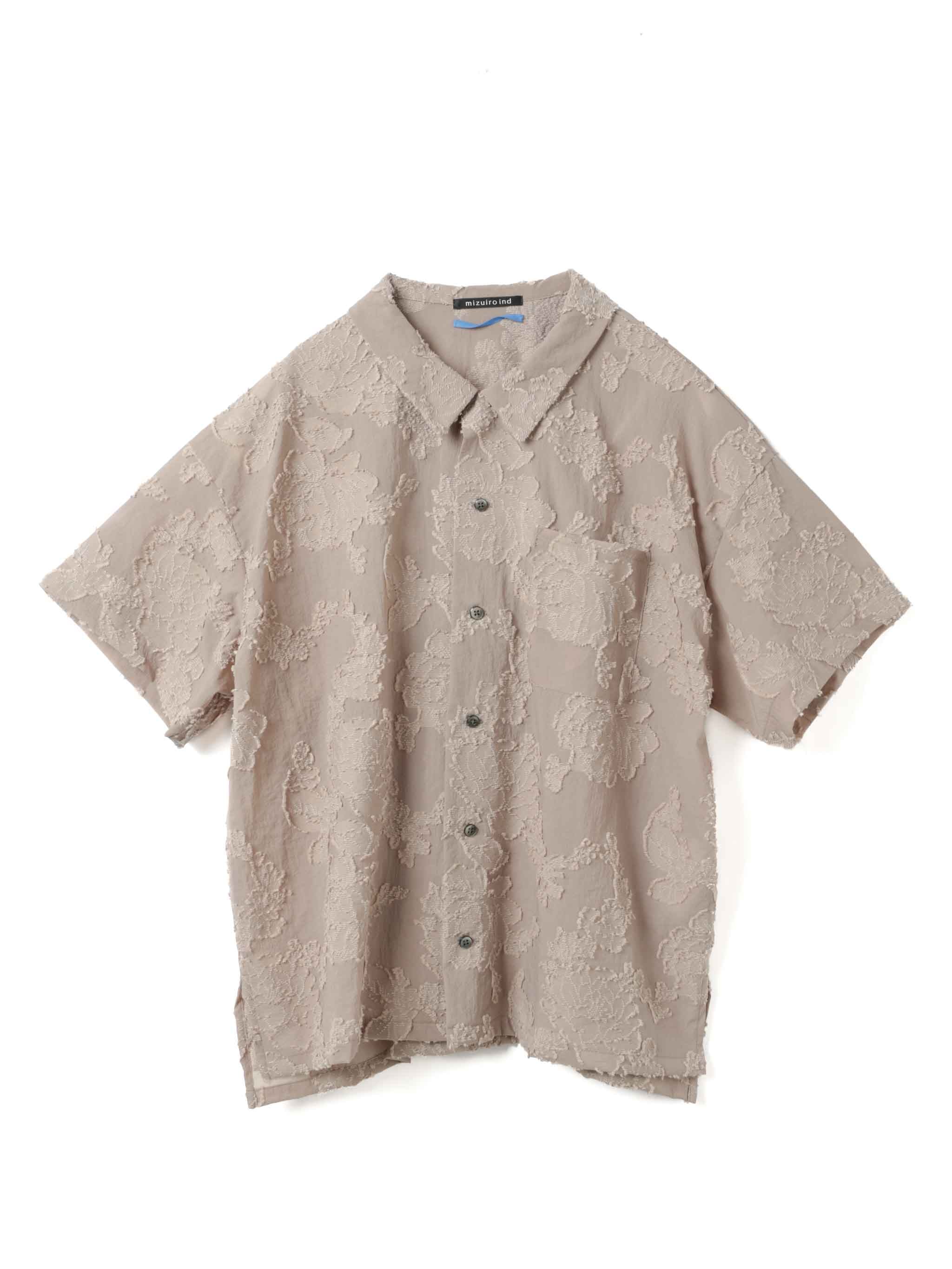 jacquard open collar shirt | 1-530021-m – mizuiro ind