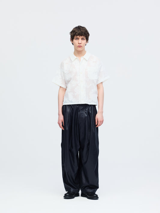 jacquard open collar shirt | 1-530021-m