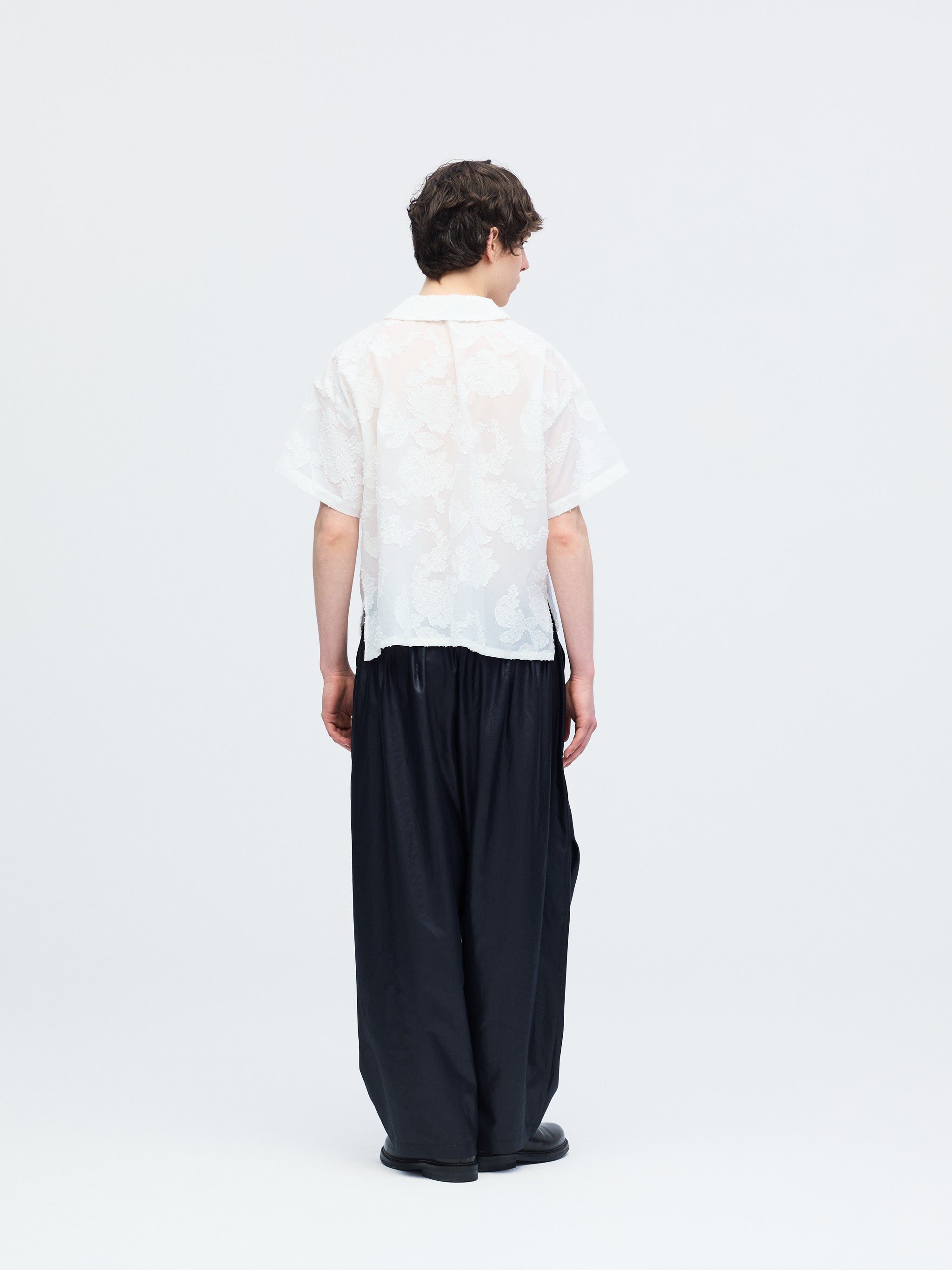 jacquard open collar shirt | 1-530021-m – mizuiro ind
