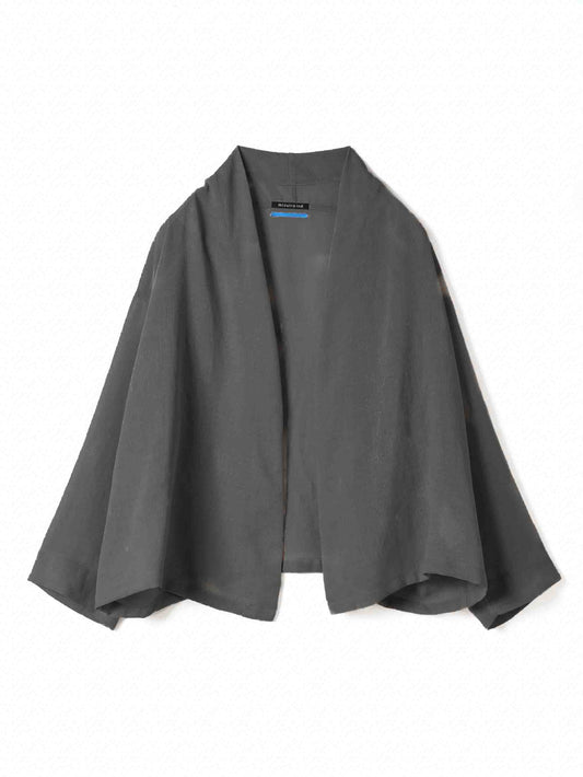 mesh drape collar cardigan | 1-530025-m