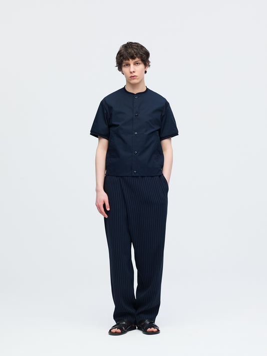 half slv rib collar shirt | 1-530026-m