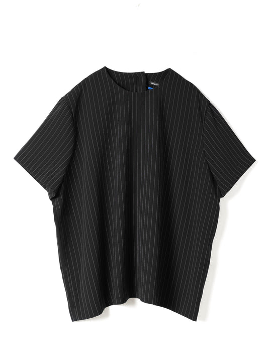 stripe crew neck half slv shirt | 1-530030-w