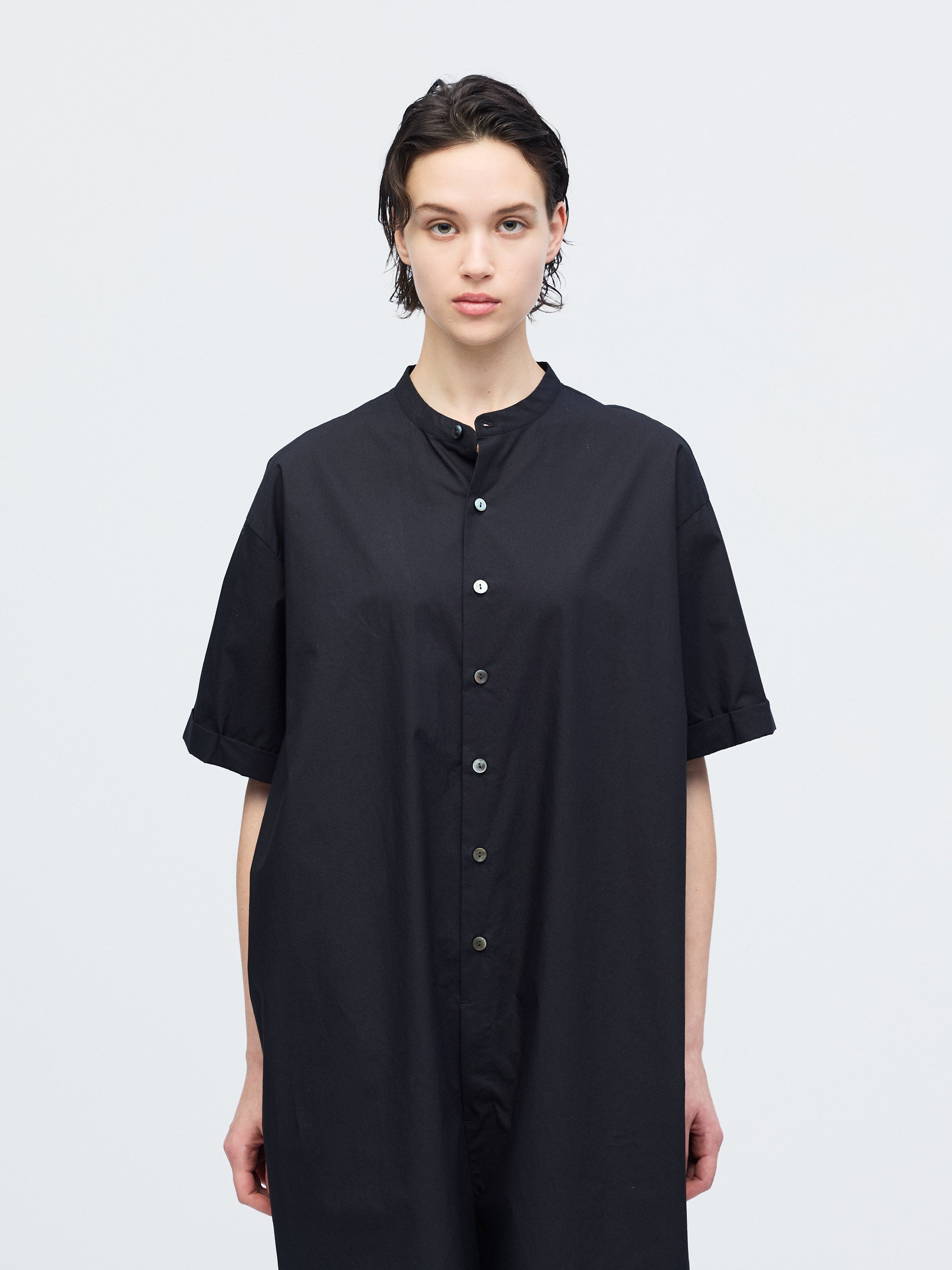 stand collar jumpsuit | 1-550002-w – mizuiro ind