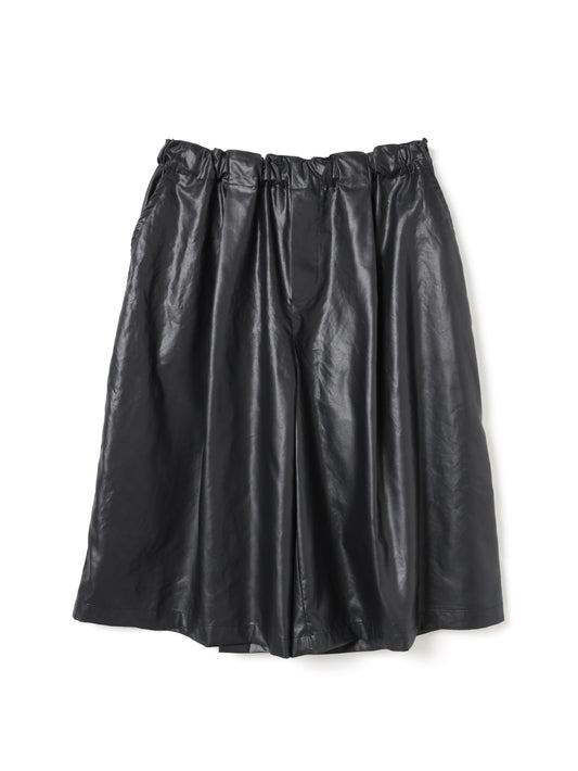 glossy wide half pants | 1-560009-w