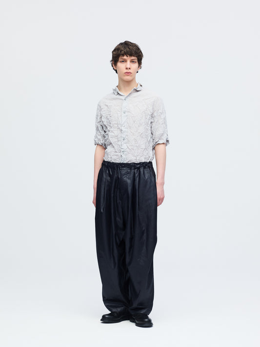 glossy wide cargo pants | 1-560010-m