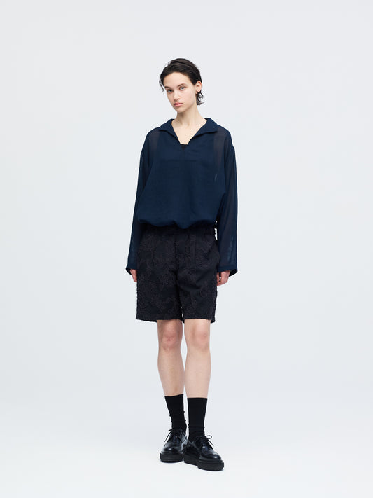 jaquard short pants | 1-560012-w