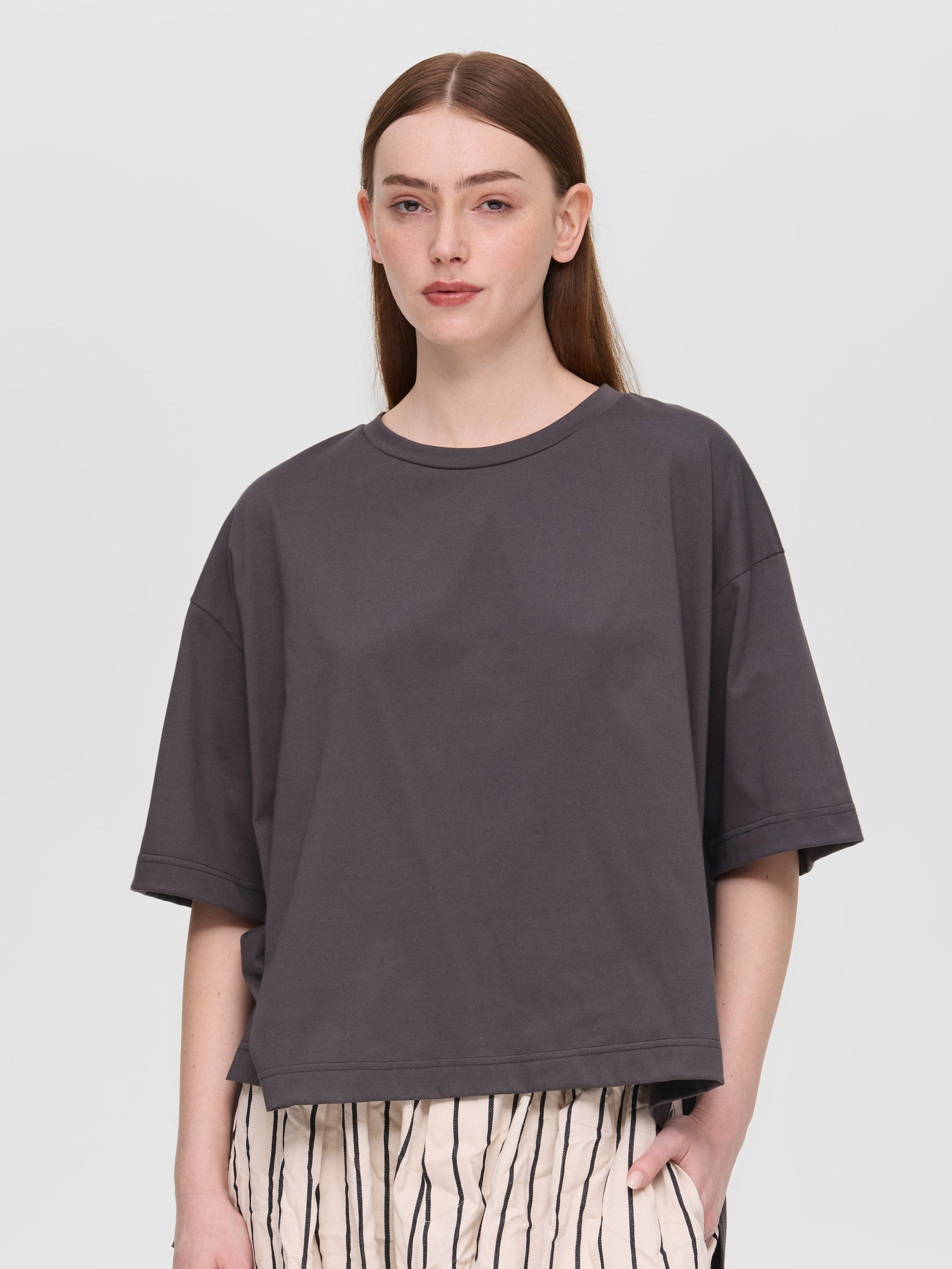 side slit wide tunic T shirt | 2-210127 – mizuiro ind