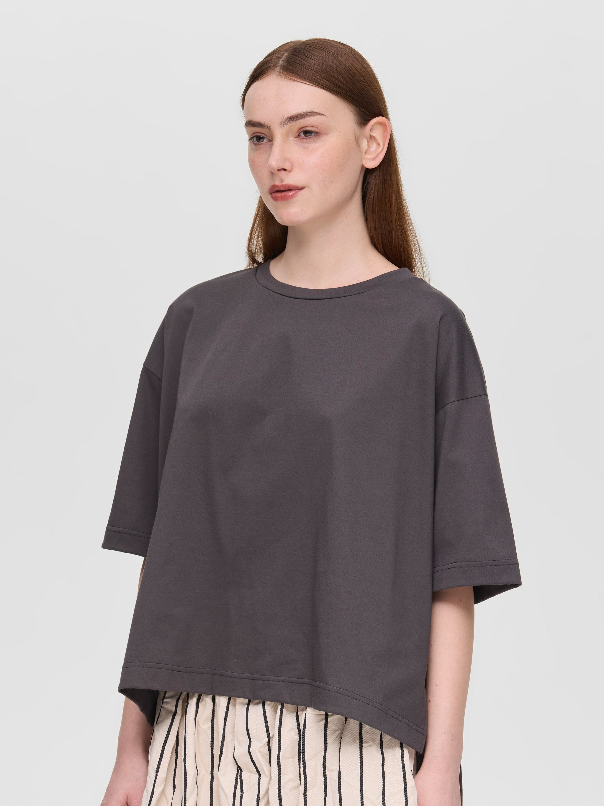 side slit wide tunic T shirt | 2-210127 – mizuiro ind