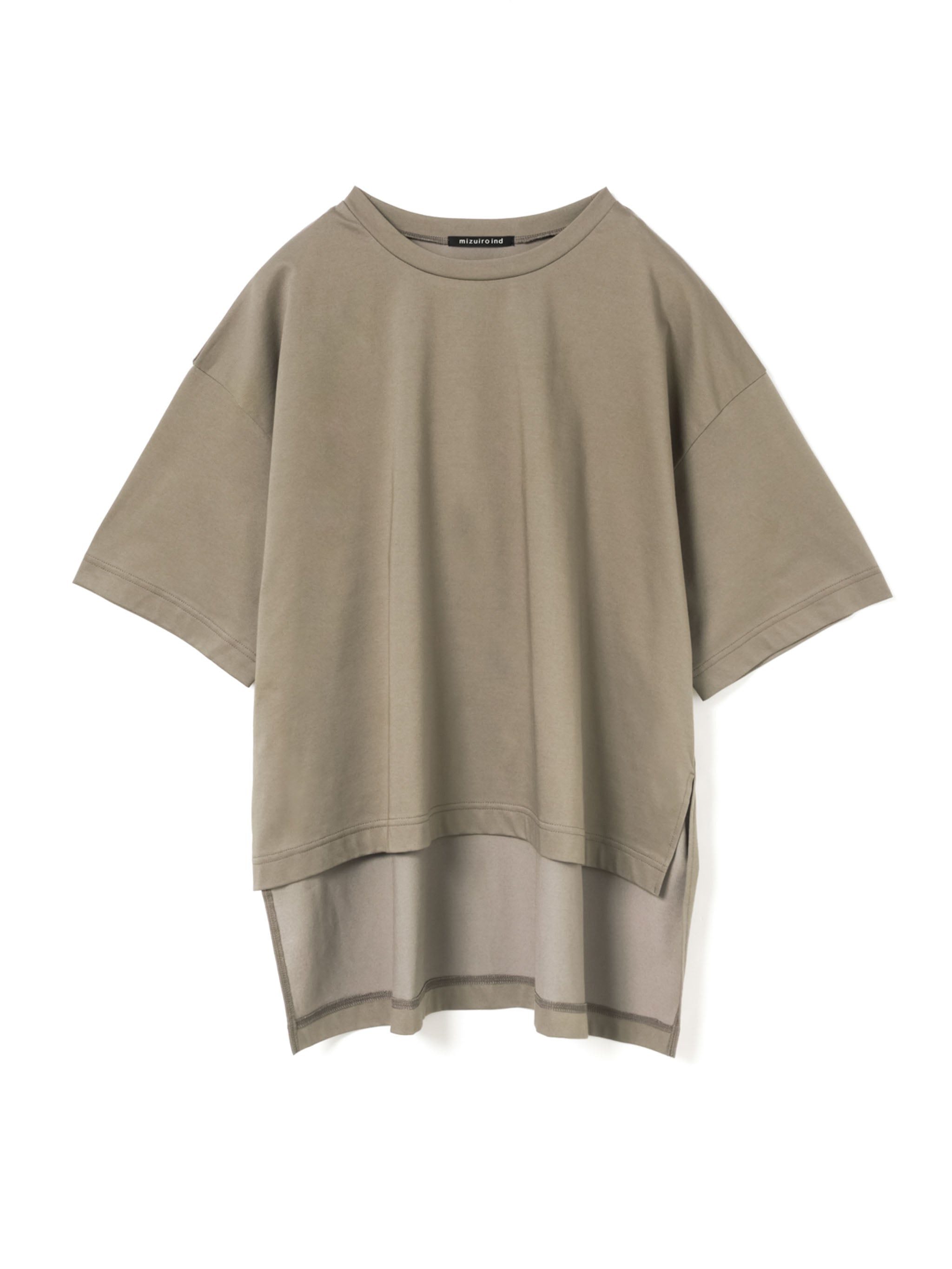 side slit wide tunic T shirt | 2-210127 – mizuiro ind