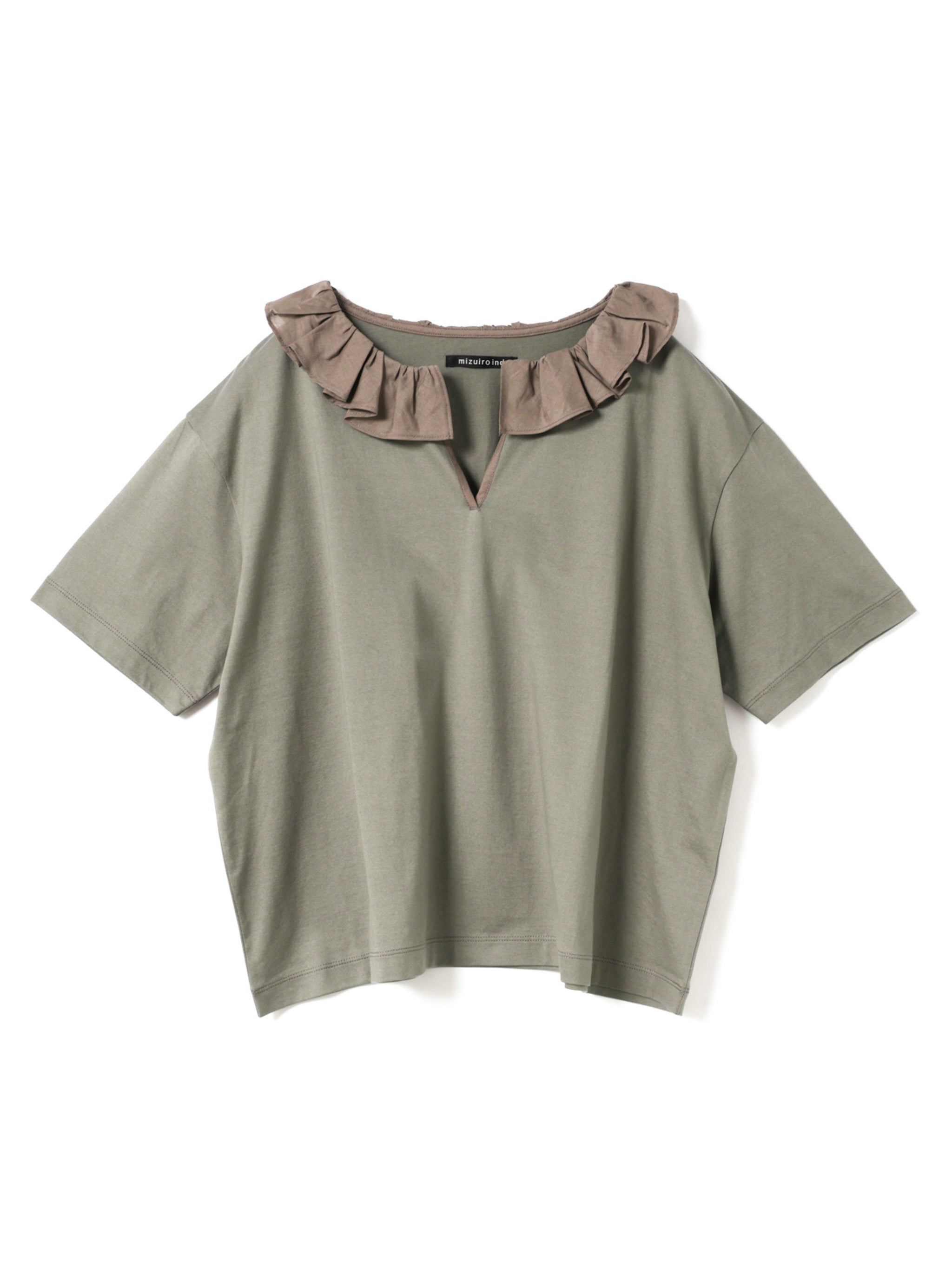 frill collar skipper T shirt | 2-210138 – mizuiro ind