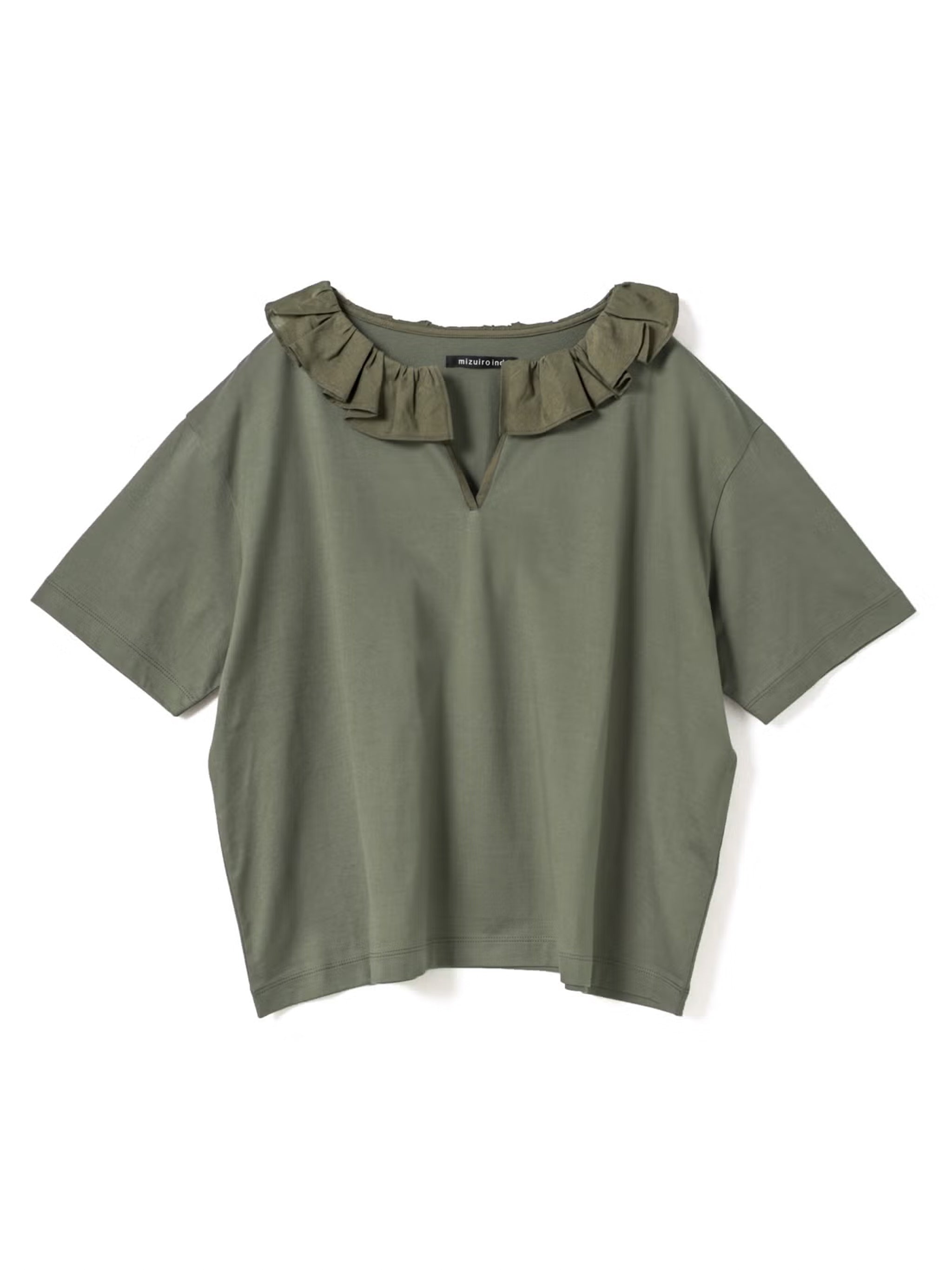 frill collar skipper T shirt | 2-210138 – mizuiro ind