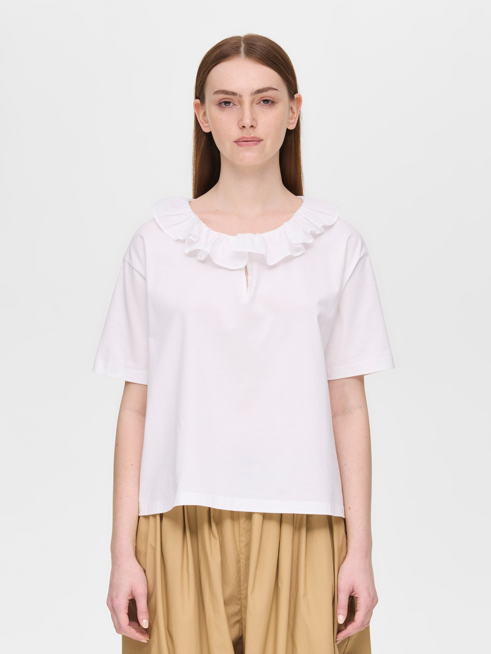 frill collar skipper T shirt | 2-210138 – mizuiro ind