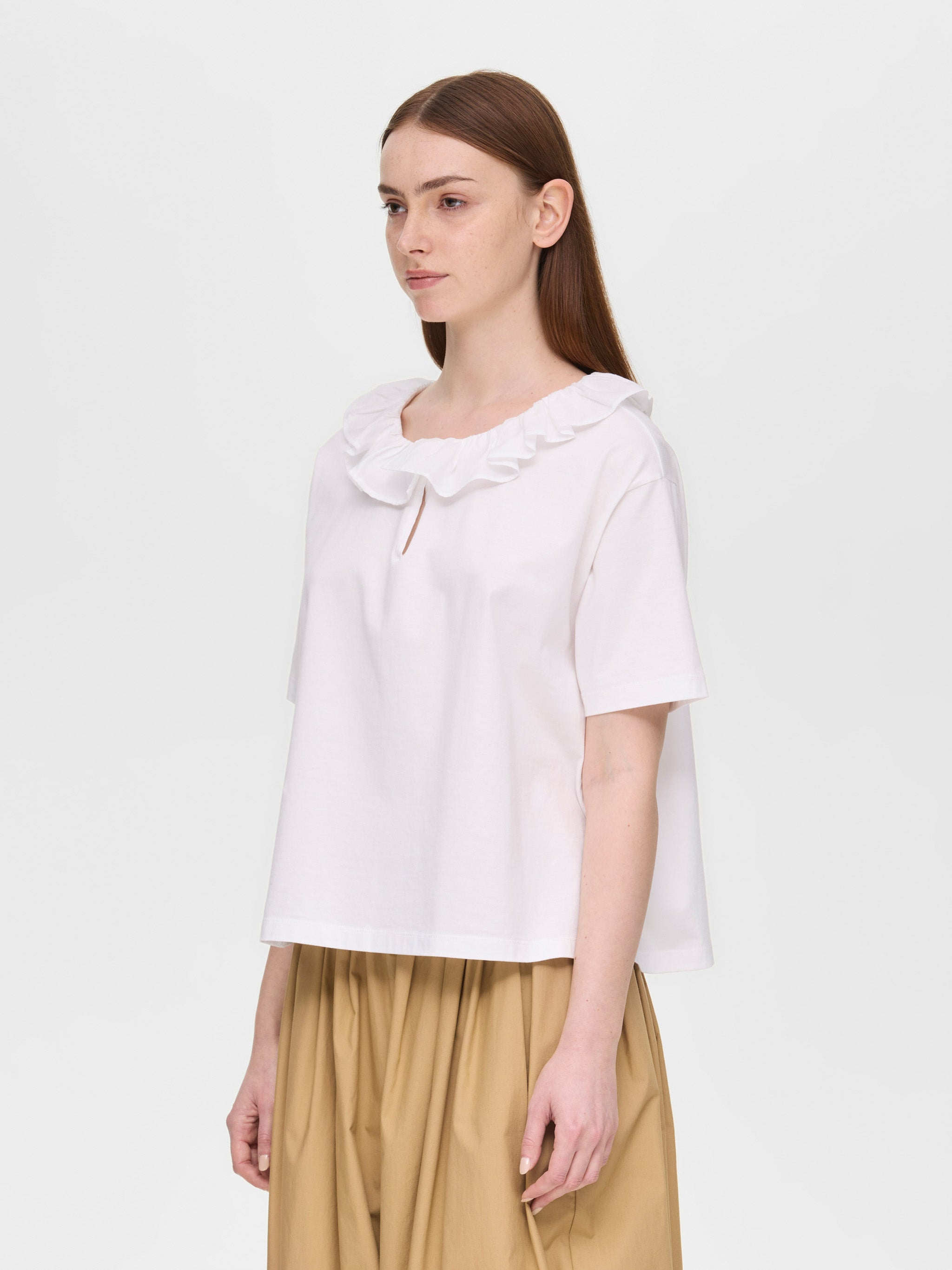 frill collar skipper T shirt | 2-210138 – mizuiro ind