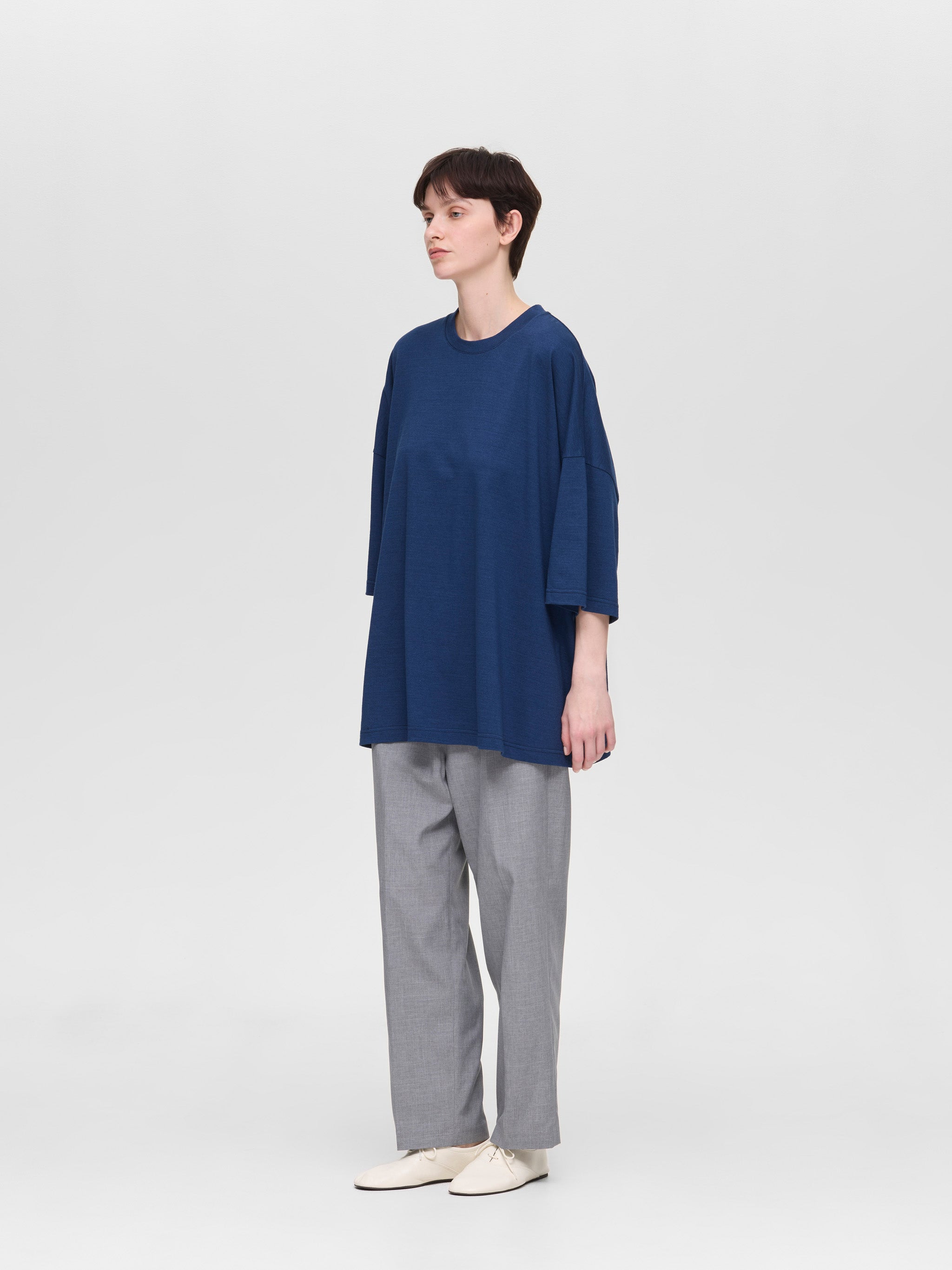 crew neck wide tunic | 2-210139 – mizuiro ind