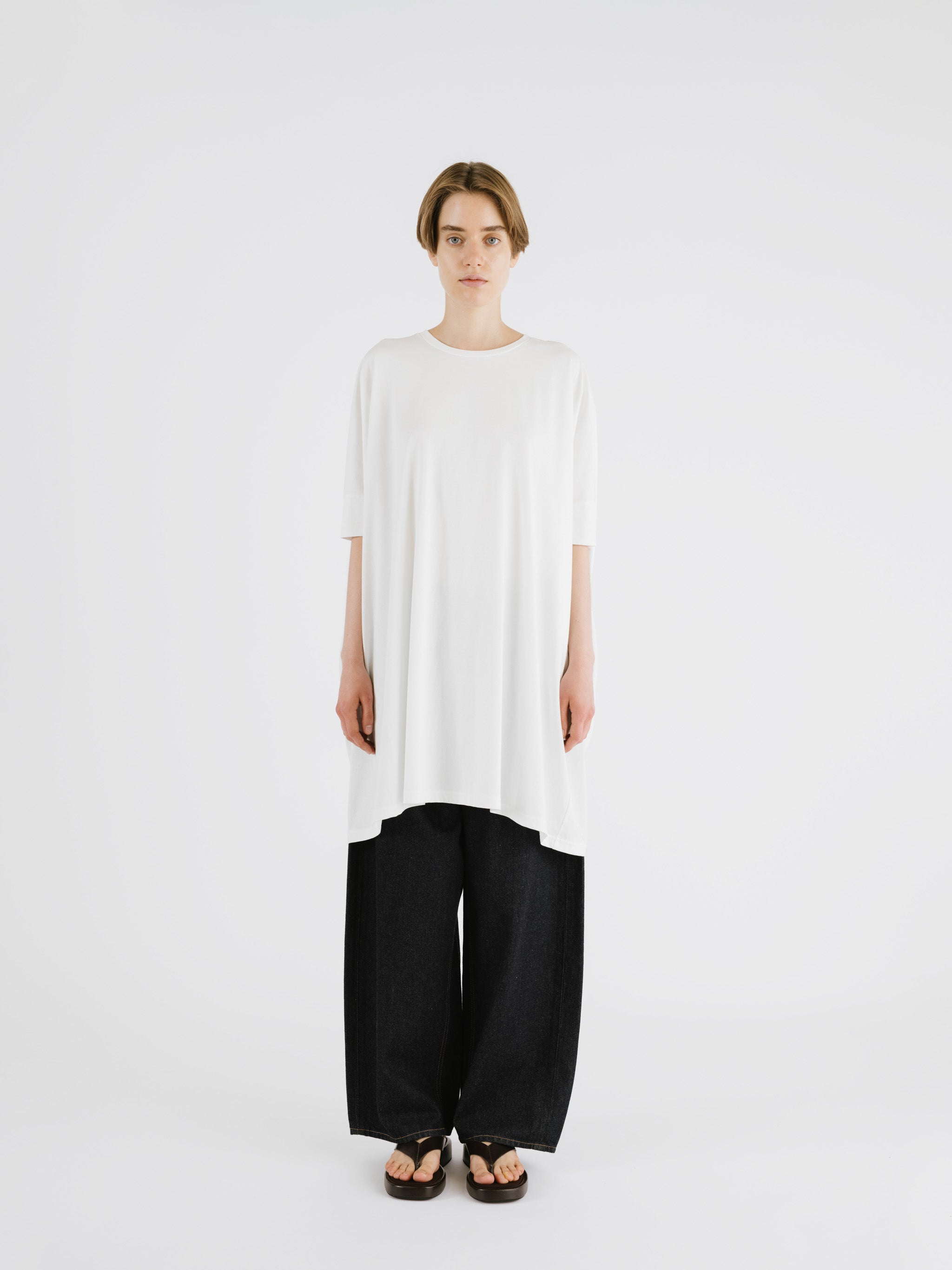 wide crew neck tunic | 2-210144 – mizuiro ind