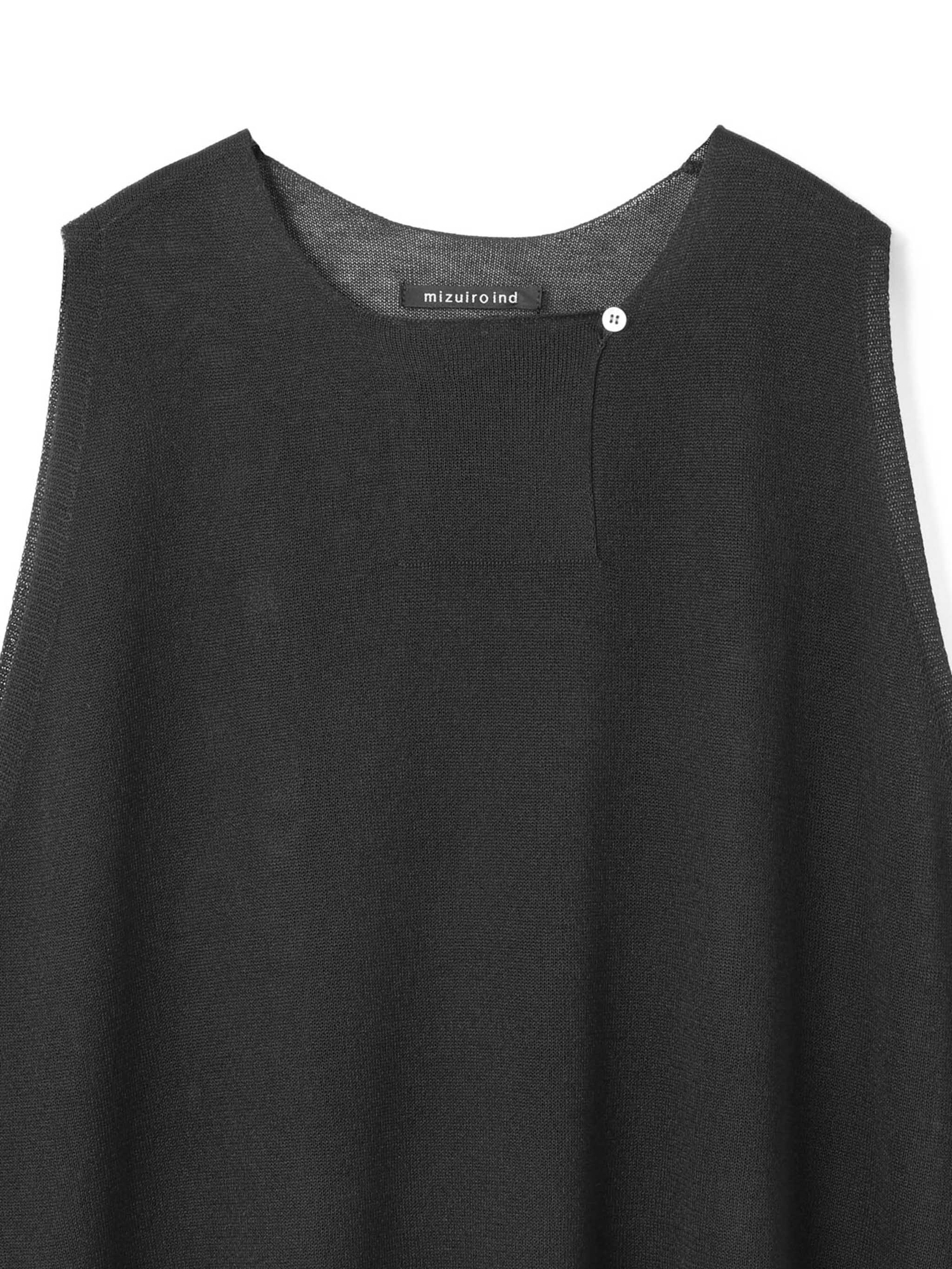 mizuiroind crew neck short vest ベスト crew neck wide vest | 2-220028 – mizuiro ind