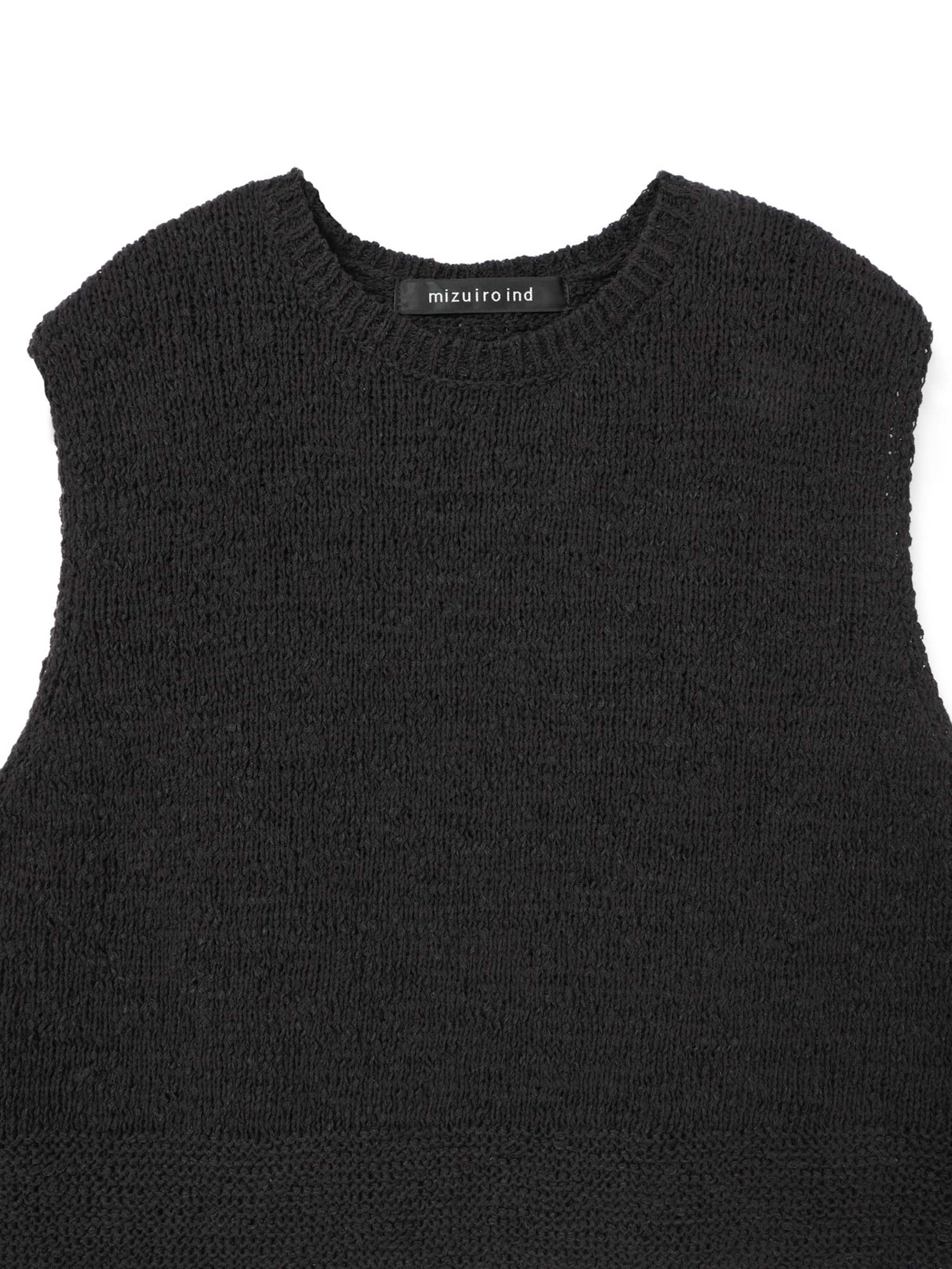 mizuiroind crew neck short vest ベスト mizuiro ind(ミズイロインド)｜crew neck short vest ベスト
