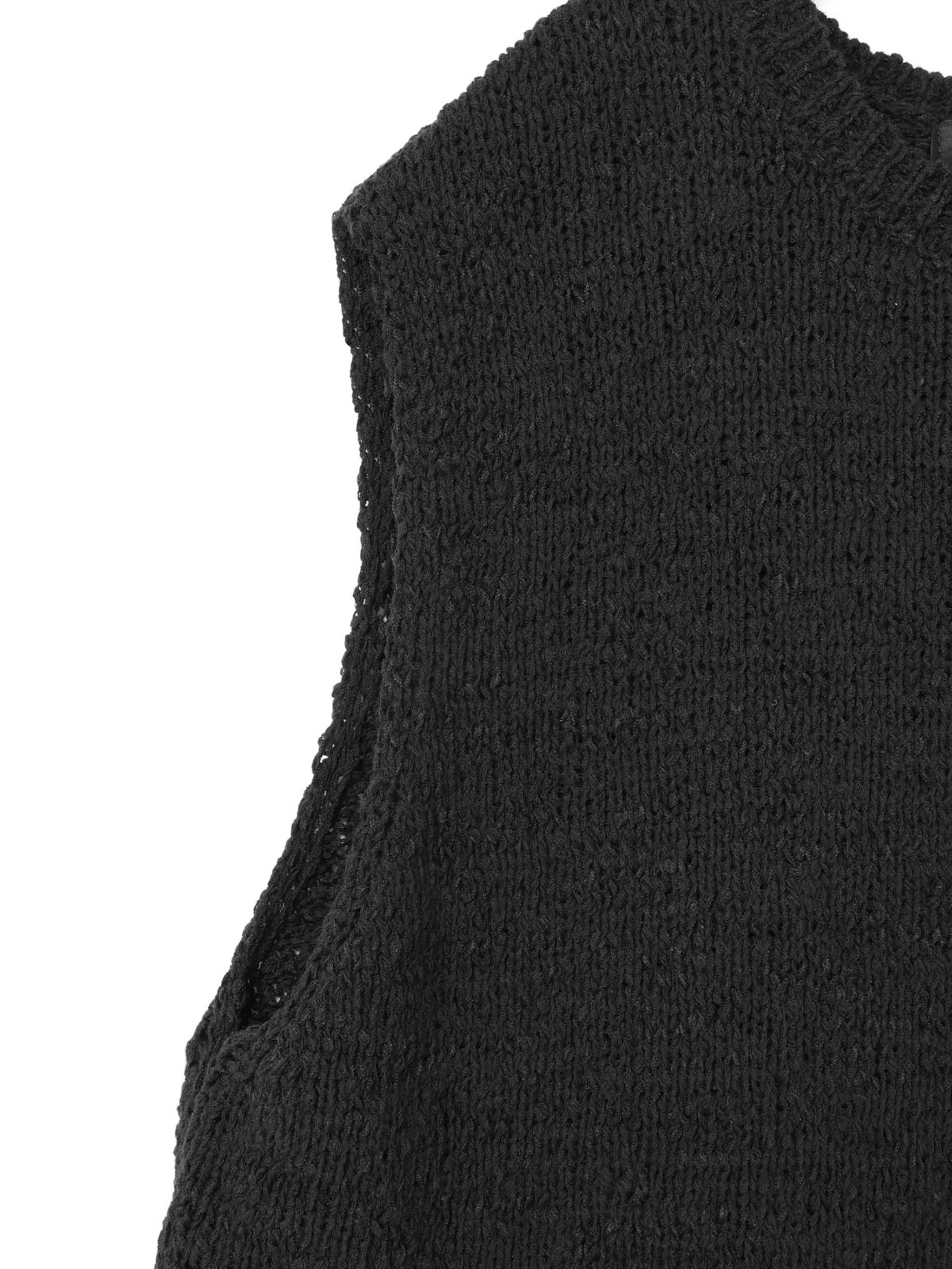crew neck short vest | 2-220030. – mizuiro ind
