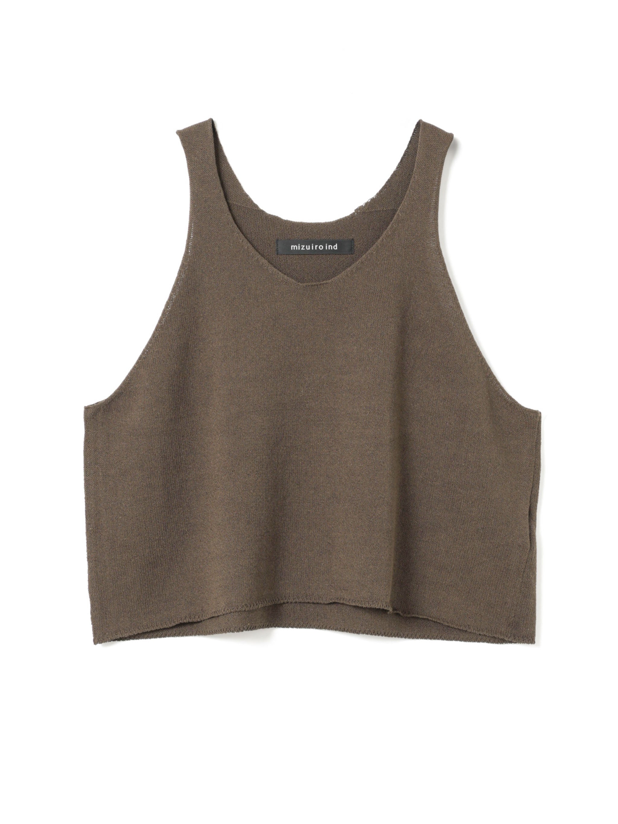 U neck short vest | 2-220043 – mizuiro ind