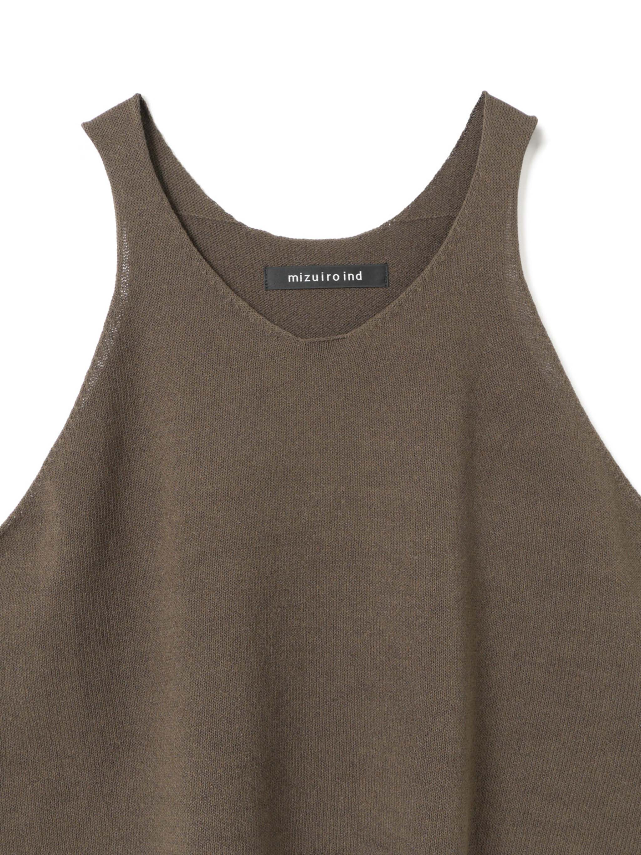 U neck short vest | 2-220043 – mizuiro ind