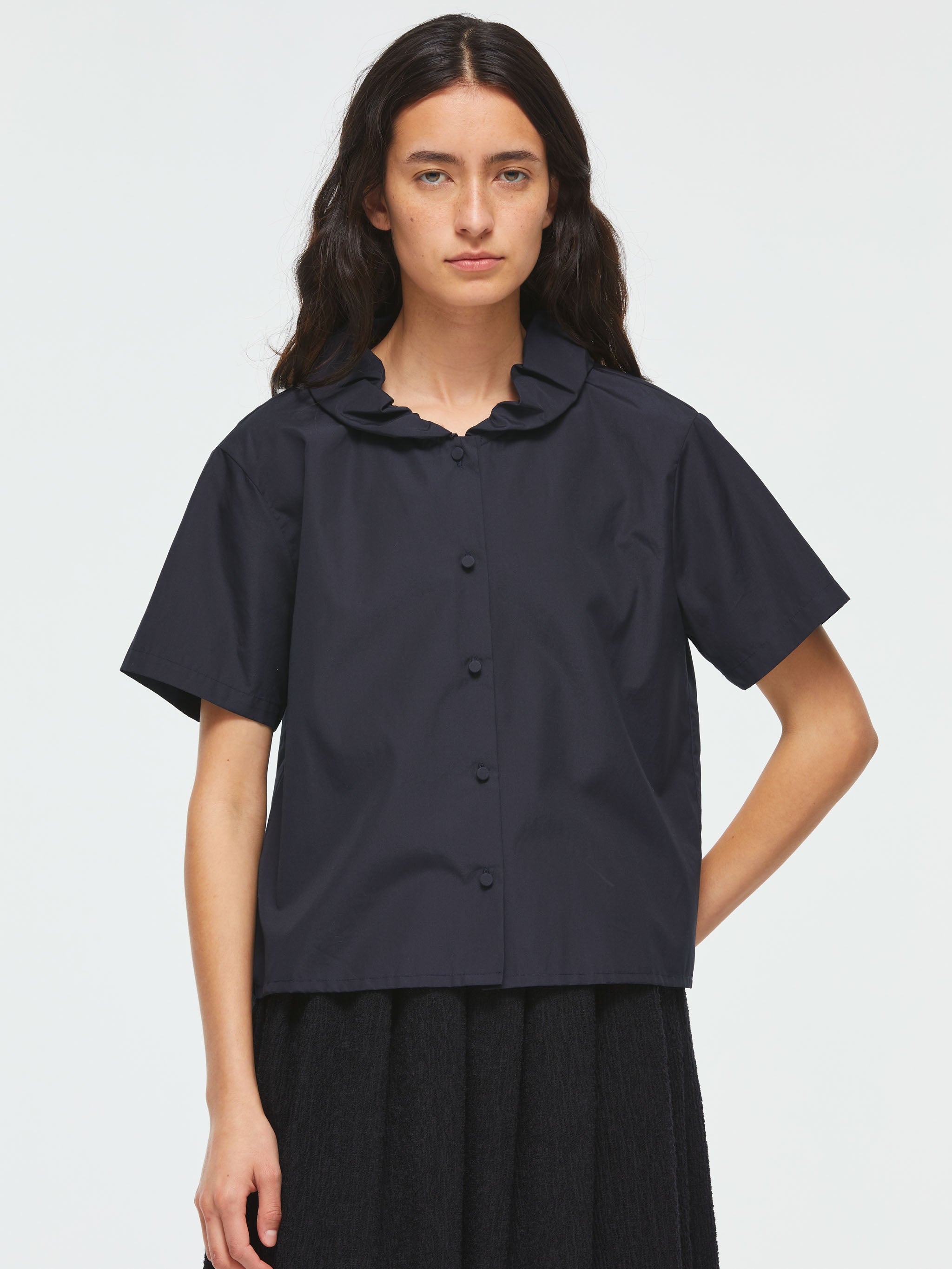 【新品未使用】mizuiro ind no collar half slv CT no collar half slv CT | 1-270025 – mizuiro ind