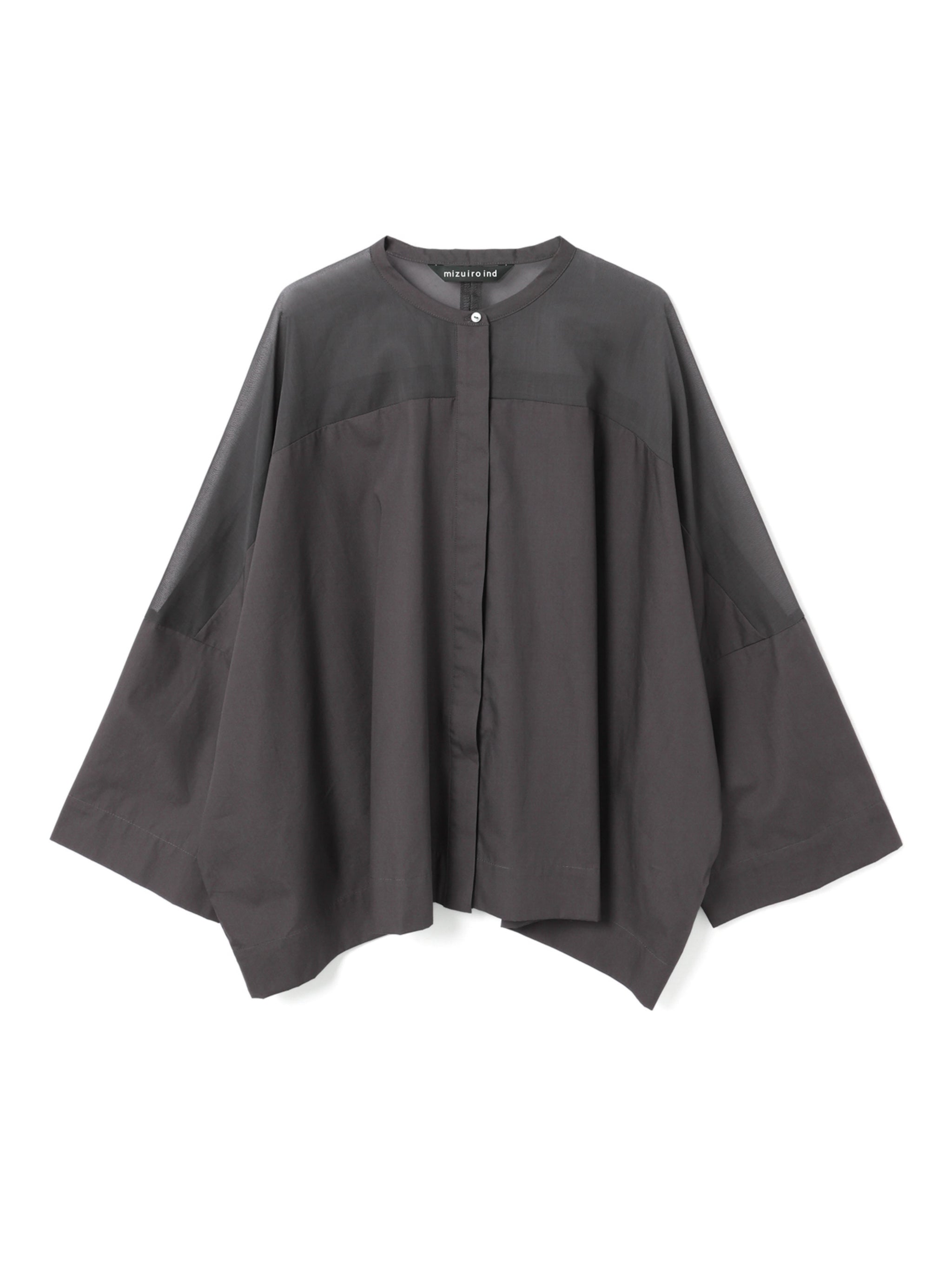 【SALE】ミズイロインド mizuiro ind スタンド カラー シアー シャツ stand collar sheer shirt 2-230088 レディース トップス 長袖 楽天市場】【SALE 30％OFF】ミズイロインド mizuiro ind