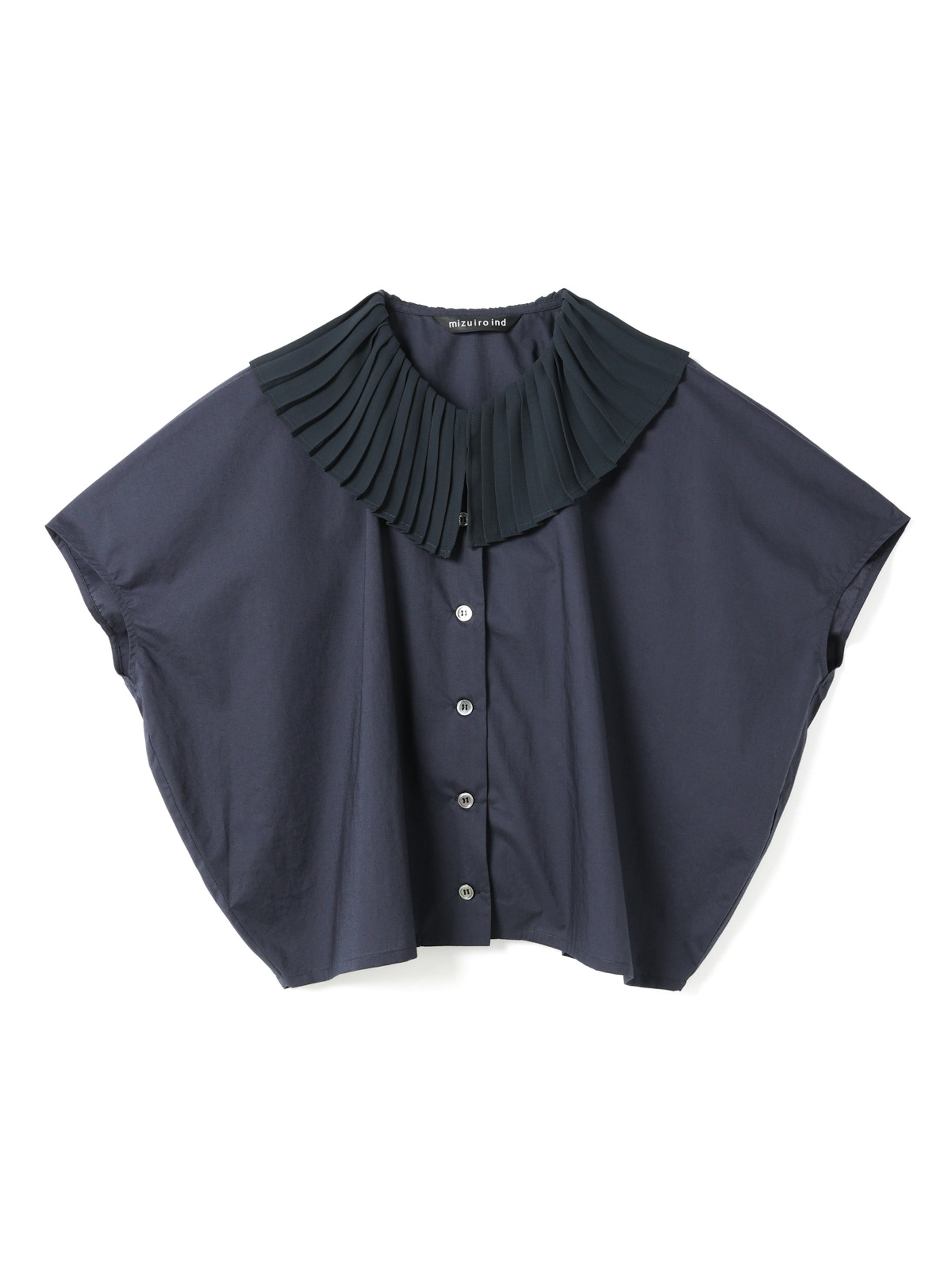 pleats collar shirt | 2-230091 – mizuiro ind