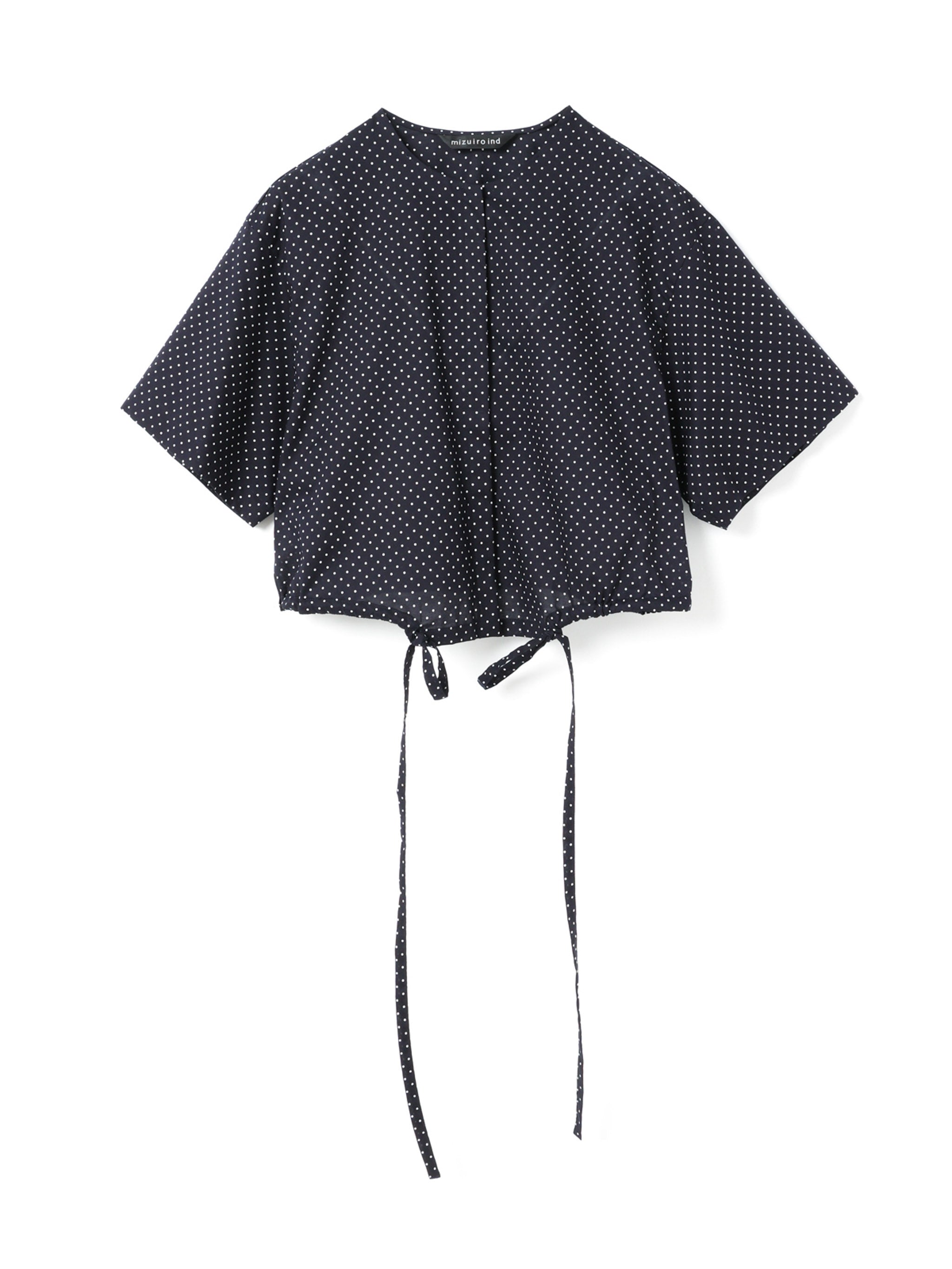 【美品】ミズイロインド dots drawstring shirt 美品】ミズイロインド dots drawstring shirt - メルカリ