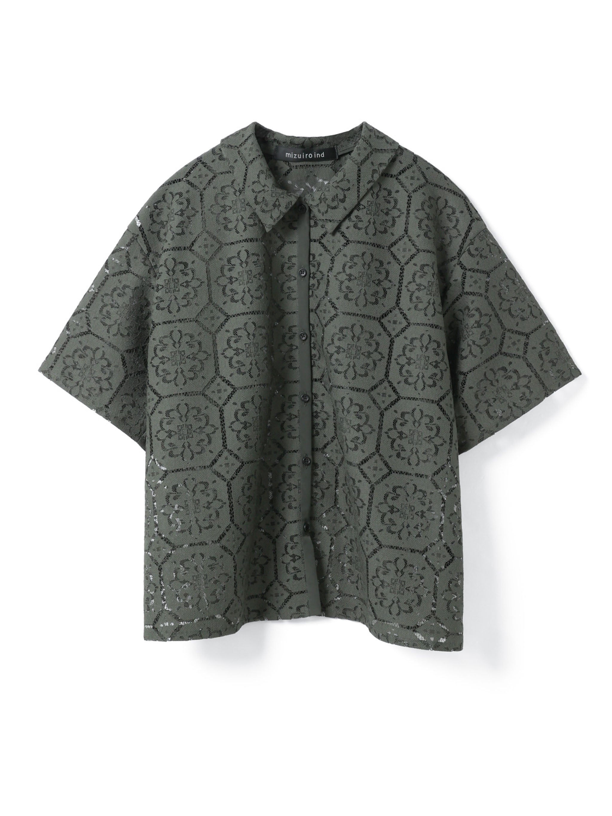 stand collar shirt tunic ミズイロインド mizuiro ind(ミズイロインド)｜stand collar rugby tunic