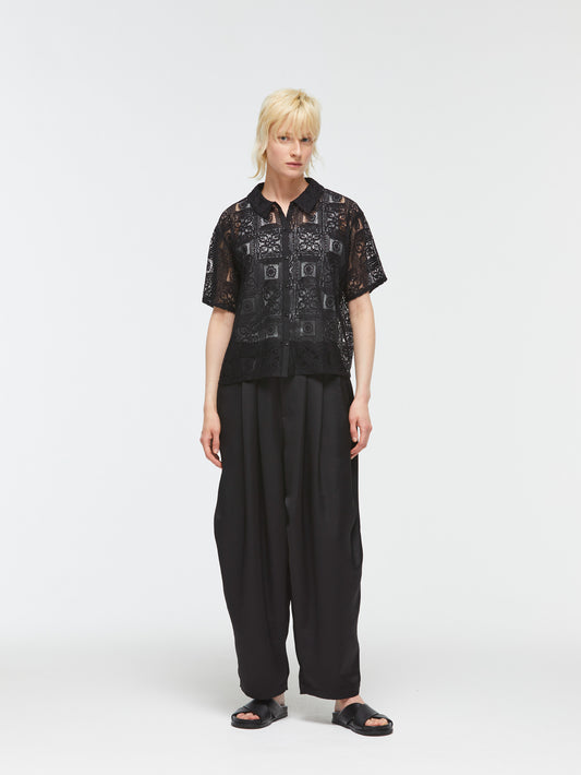 tile lace shirt | 2-230098