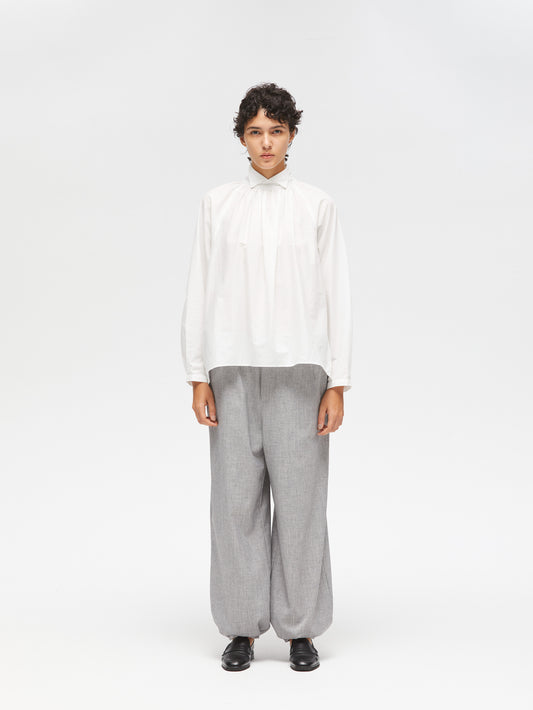 stand shirt collar gathered shirt | 3-230098