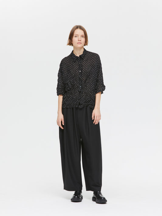 dots print catch washer shirt | 1-230104A