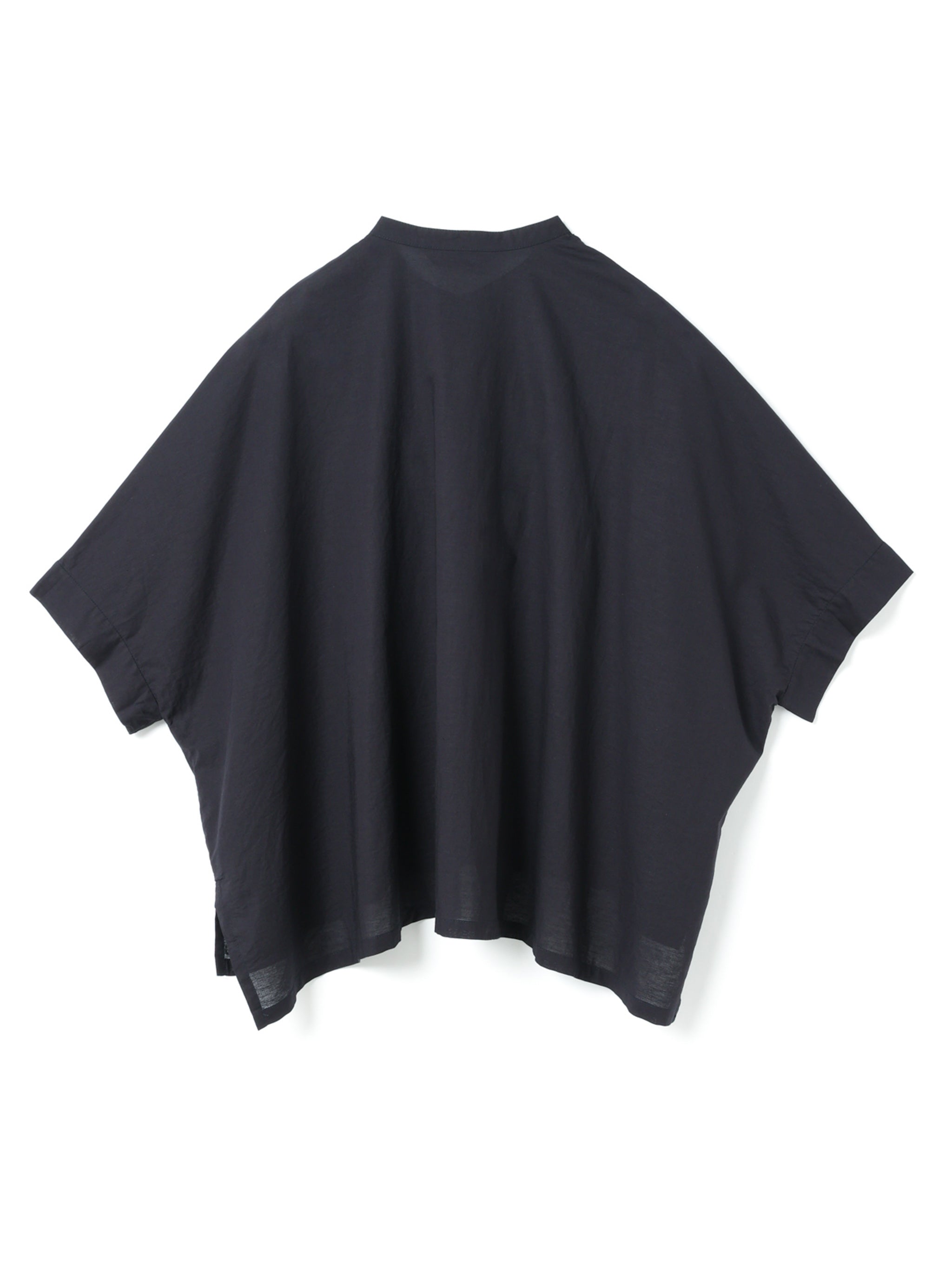 ミャー　　② linen blend stand collar wide shirt | 2-230110 – mizuiro ind