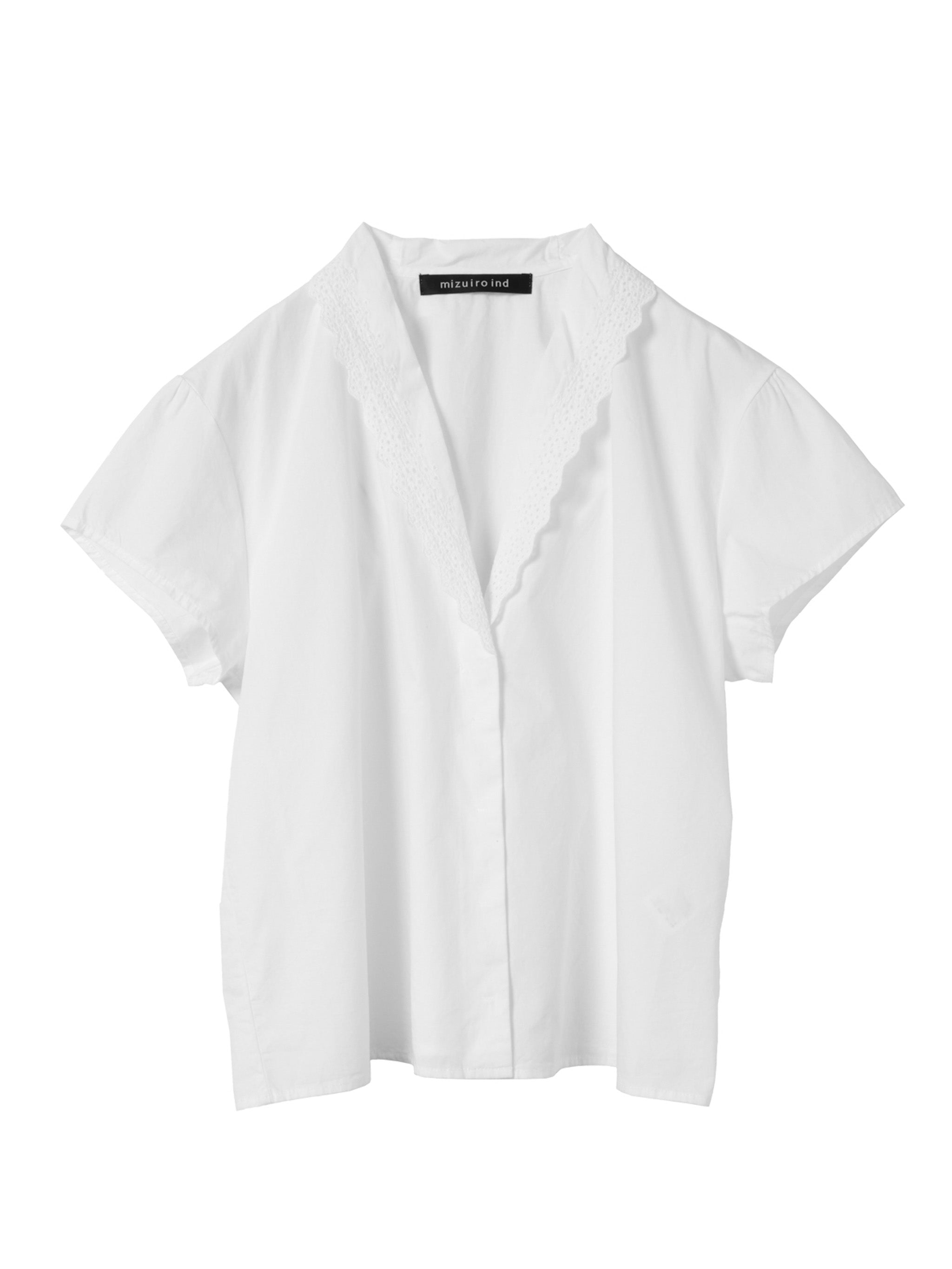 lace collar shirt | 2-230115 – mizuiro ind