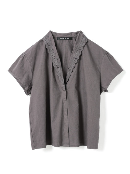 lace collar shirt | 2-230115