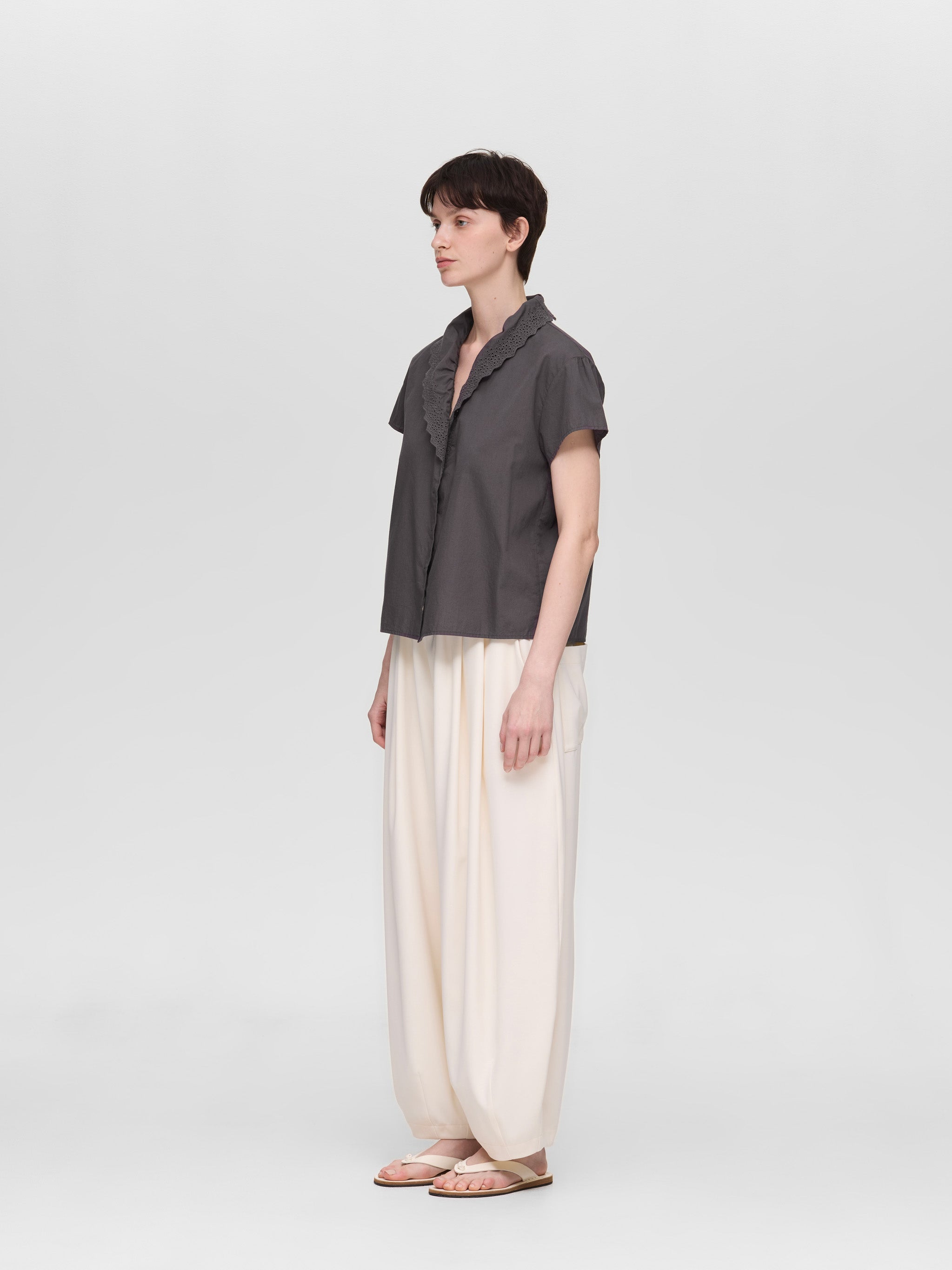 lace collar shirt | 2-230115 – mizuiro ind