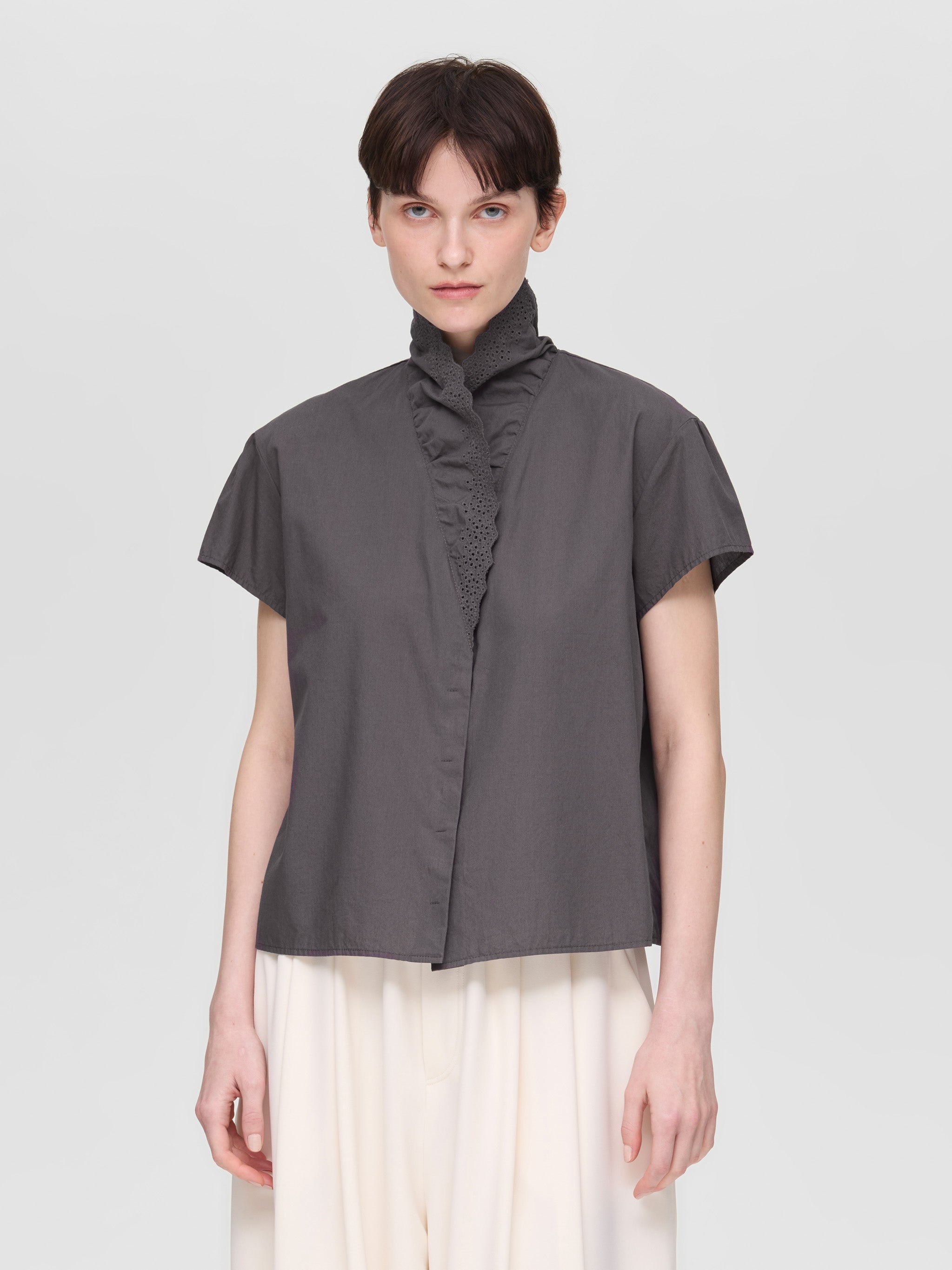 lace collar shirt | 2-230115 – mizuiro ind