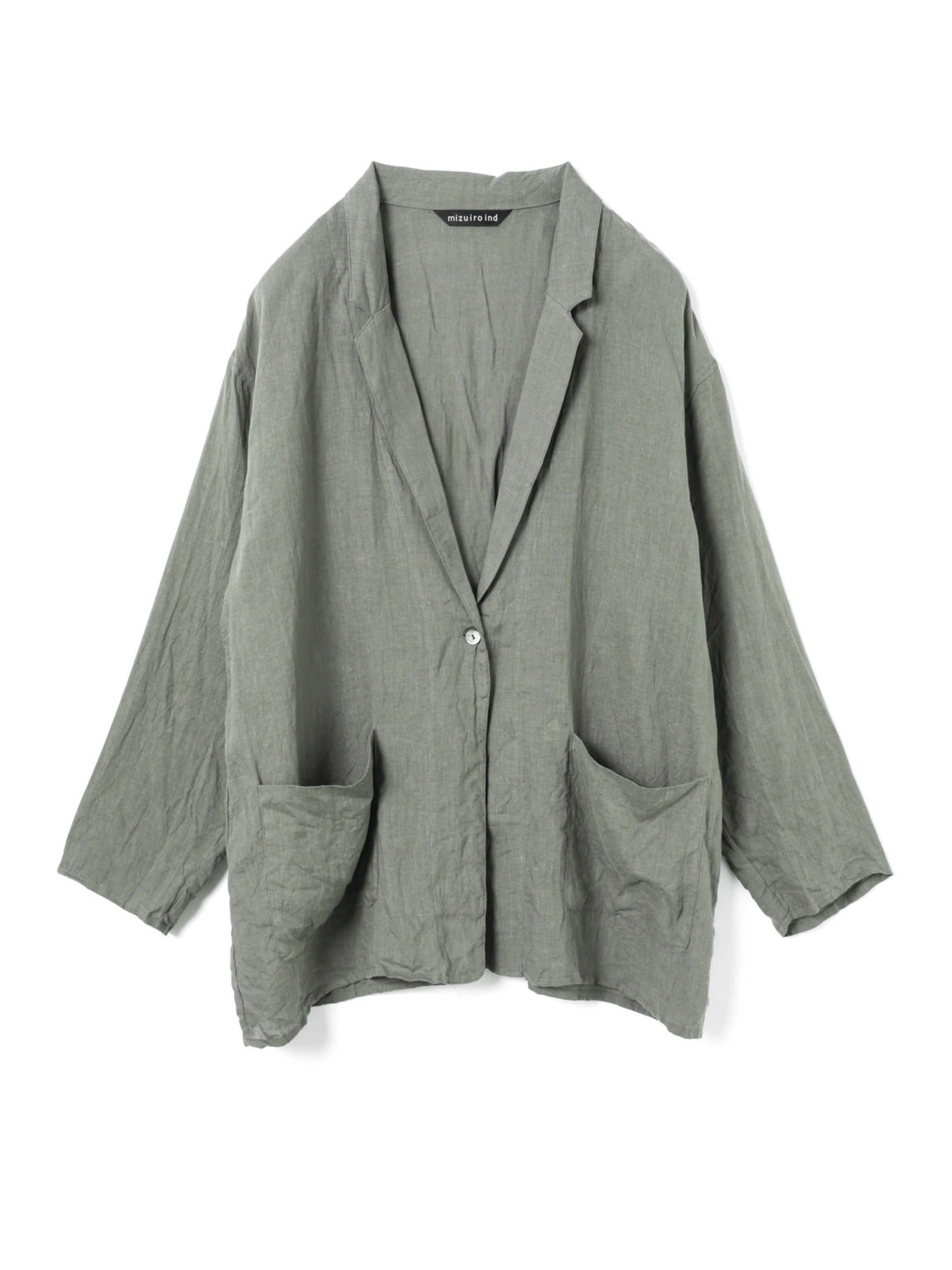 linen wide shirt JK | 2-230116 – mizuiro ind
