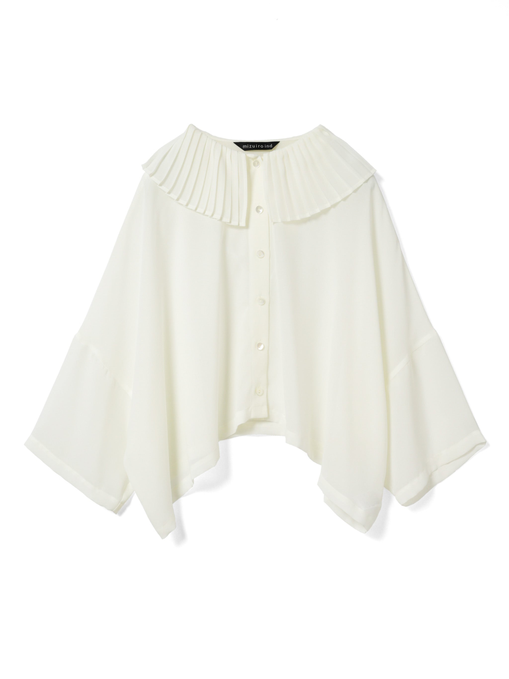 pleats collar wide shirt | 2-230117 – mizuiro ind