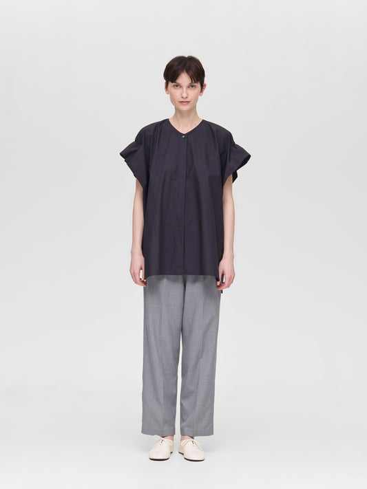 V neck wide tunic shirt | 2-230118