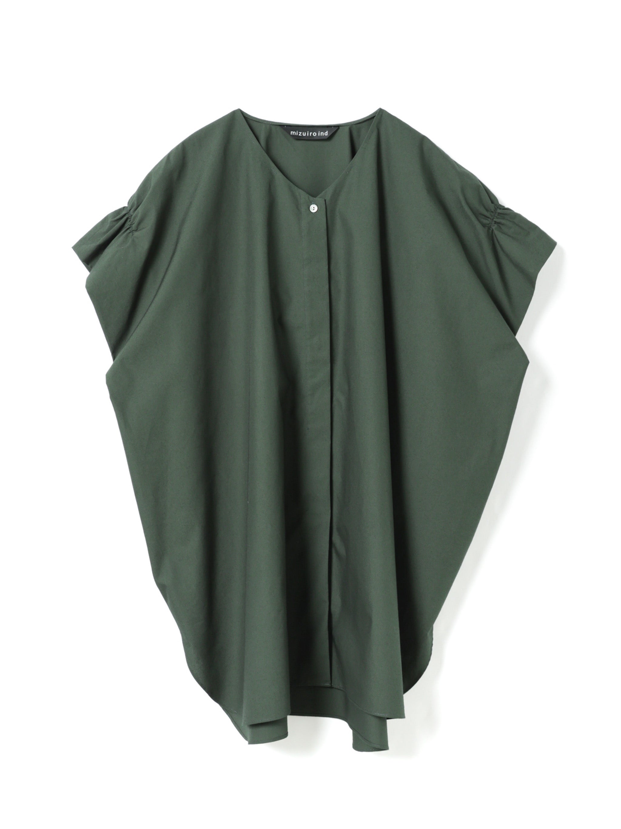 V neck wide tunic shirt | 2-230118 – mizuiro ind
