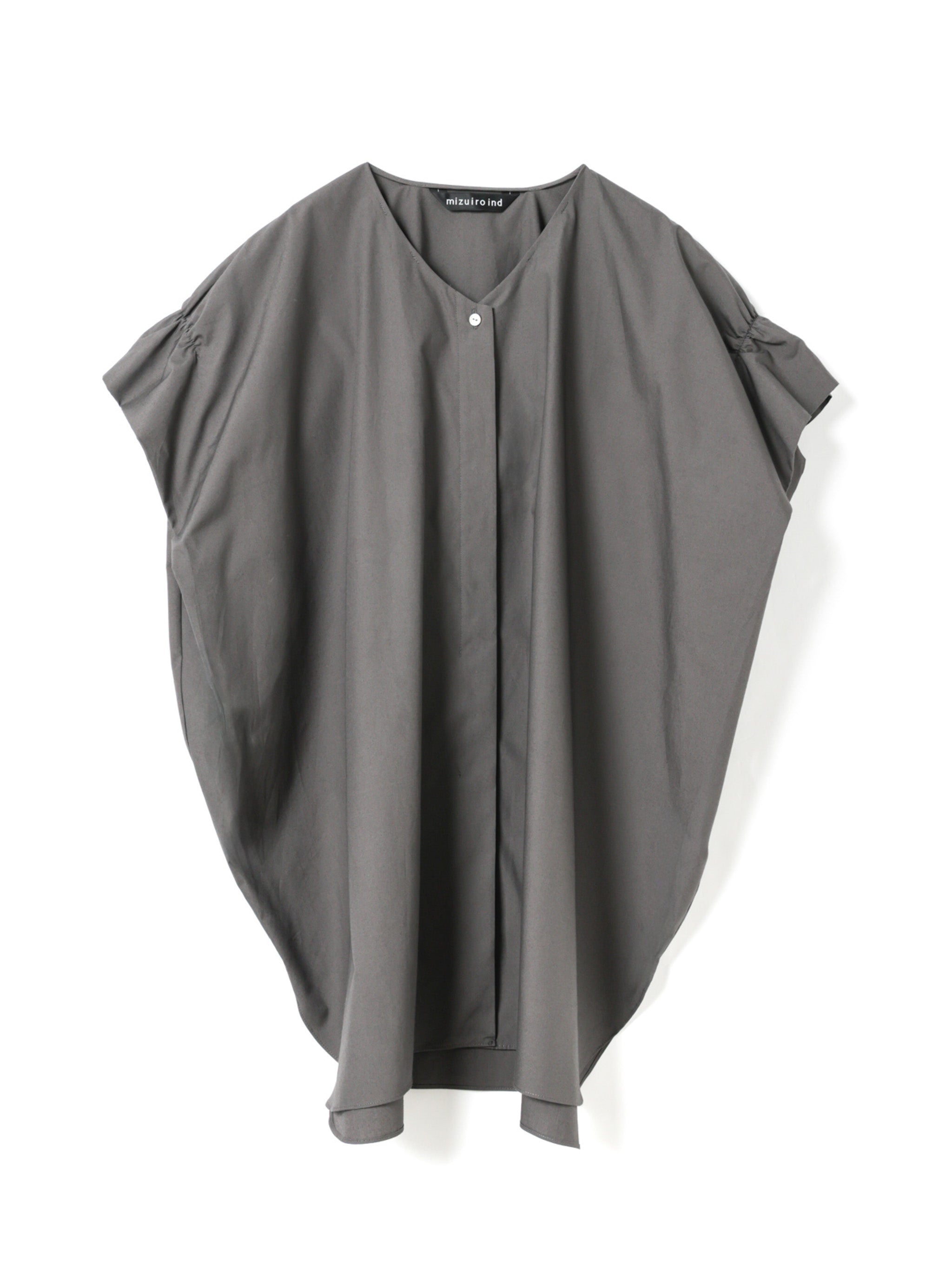V neck wide tunic shirt | 2-230118 – mizuiro ind