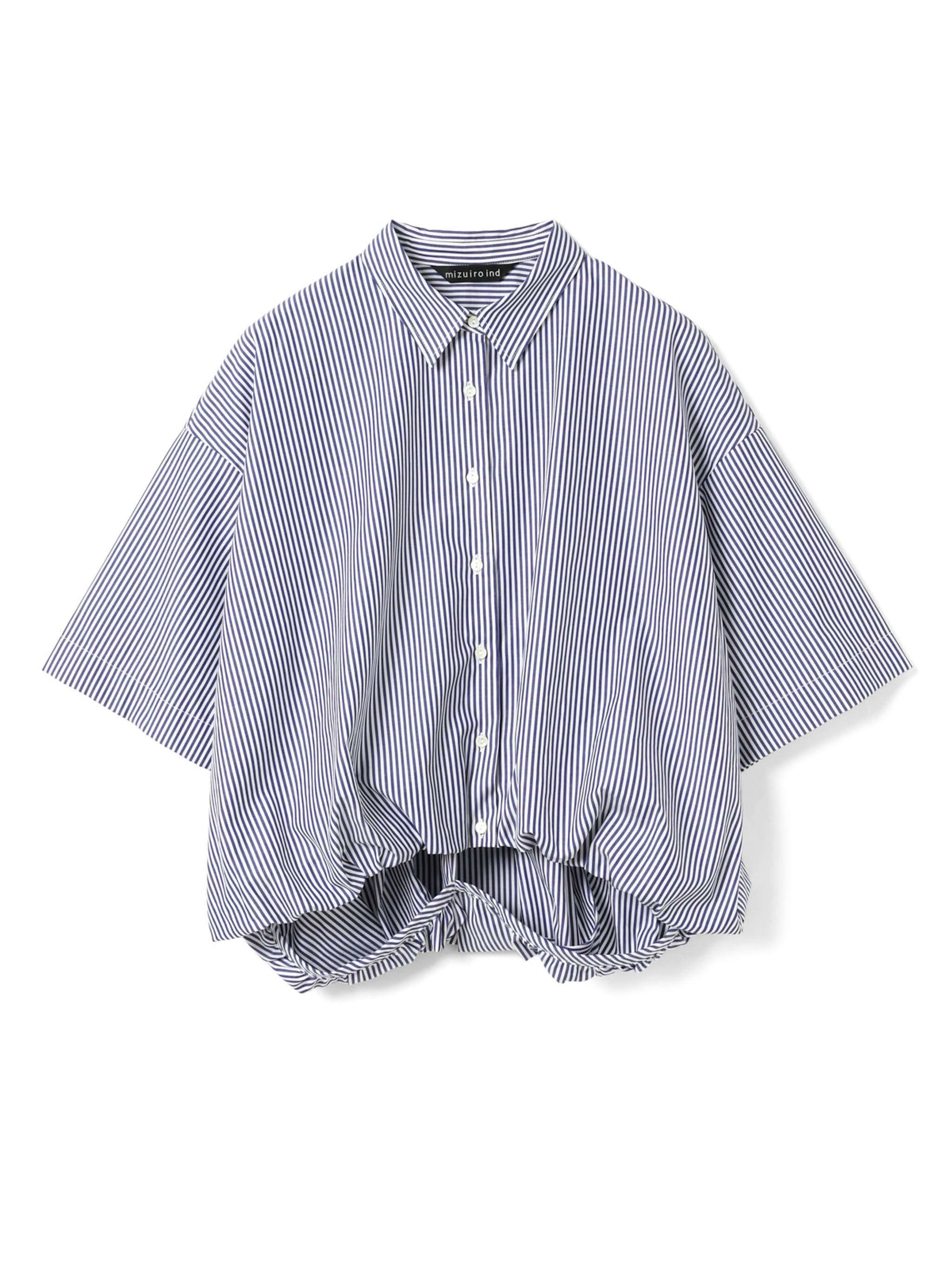 トップス 4qnnxr_ stripe half slv ballon shirt | 2-230129 – mizuiro ind